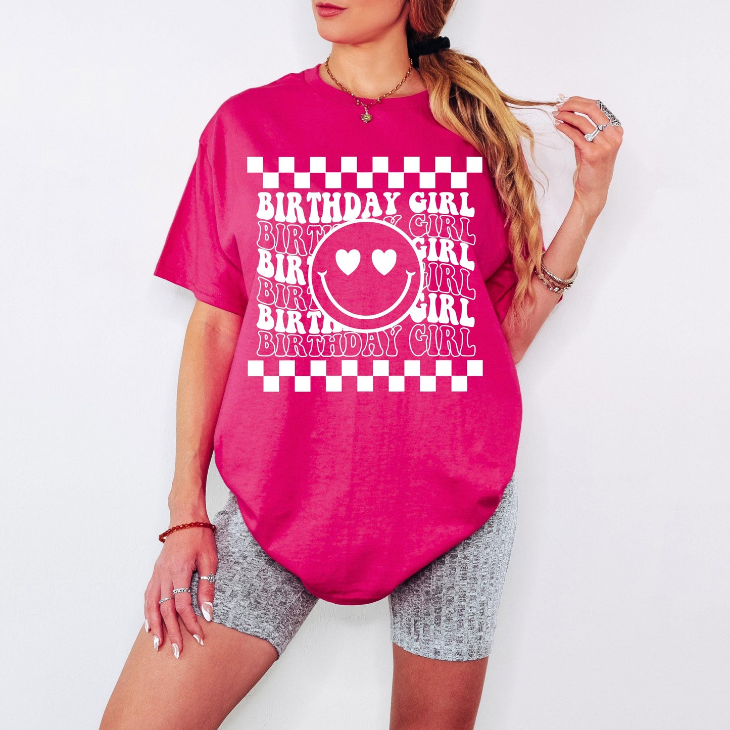 Birthday Girl Shirt SVG Birthday Girl Shirt png Preppy Smiley Retro Wavy Birthday Shirt svg png Birthday svg png jpeg dfx eps digital