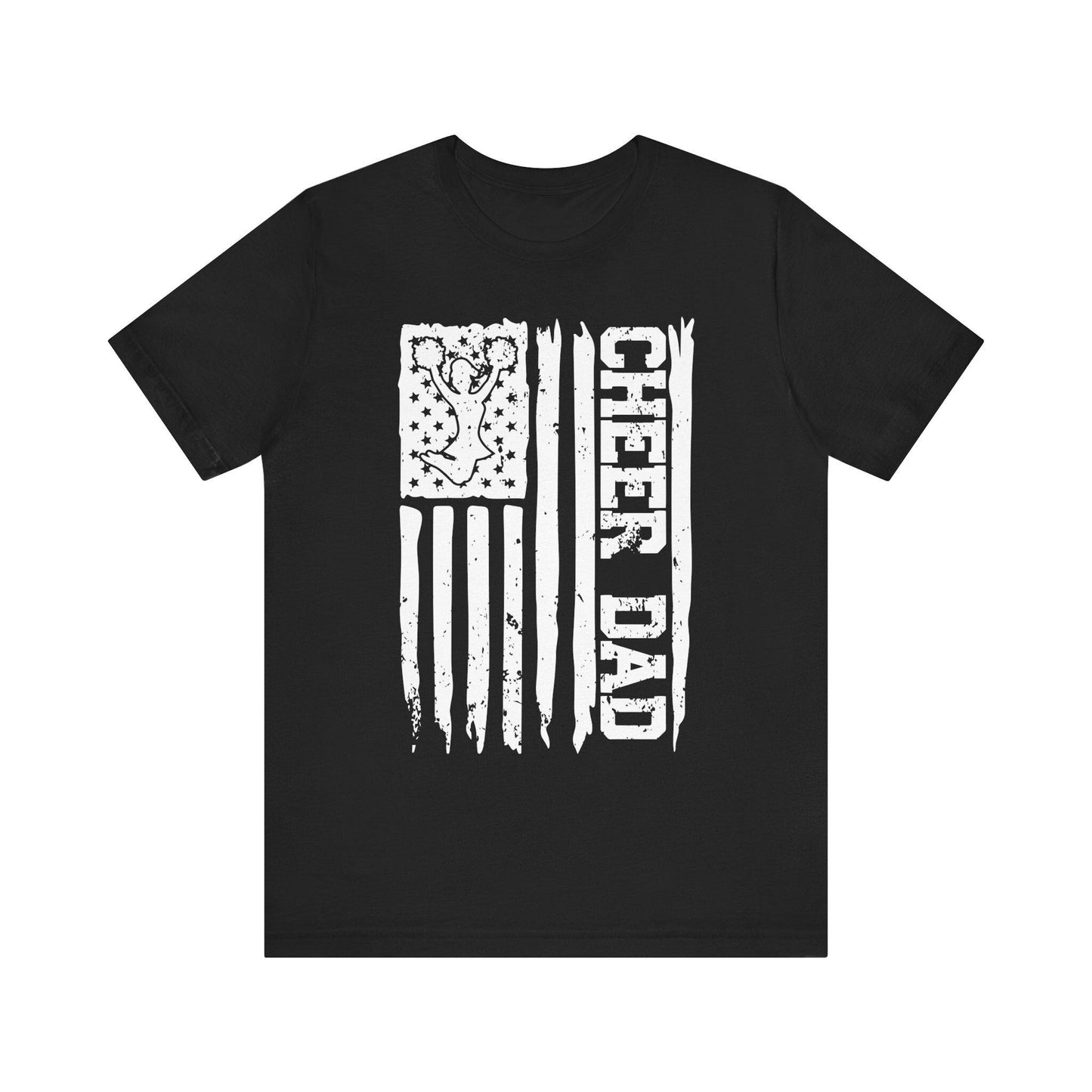 Cheer Dad Jersey Short Sleeve Tee Cheer Dad Design Pay Drive Clap cut file American Flag, Cheer biggest fan