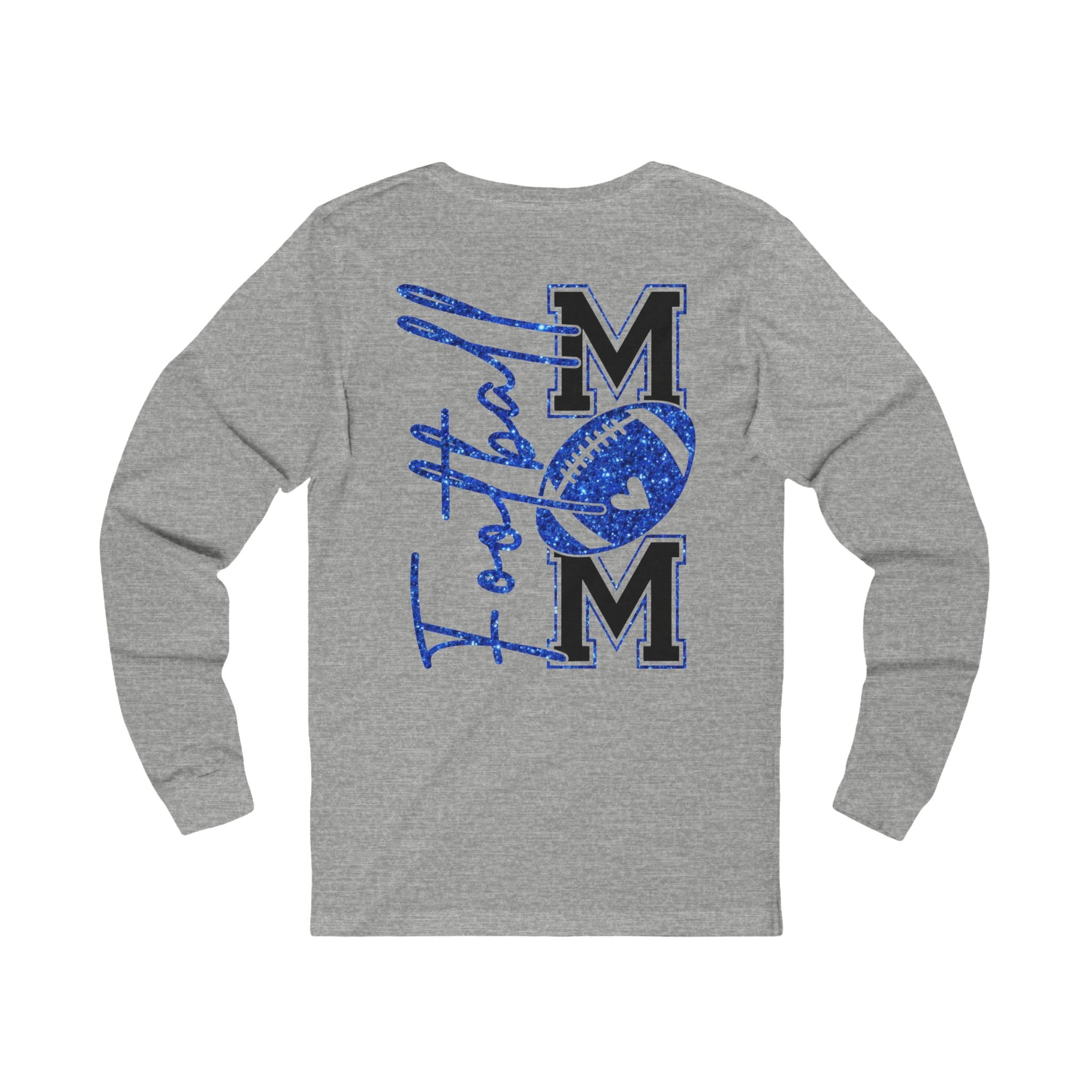 Football Mom Long Sleeve Tee, Blue Glitter Football Mom Shirt, Football Mom Shirt , Football , Football Mama , Football Shirt, Game Day