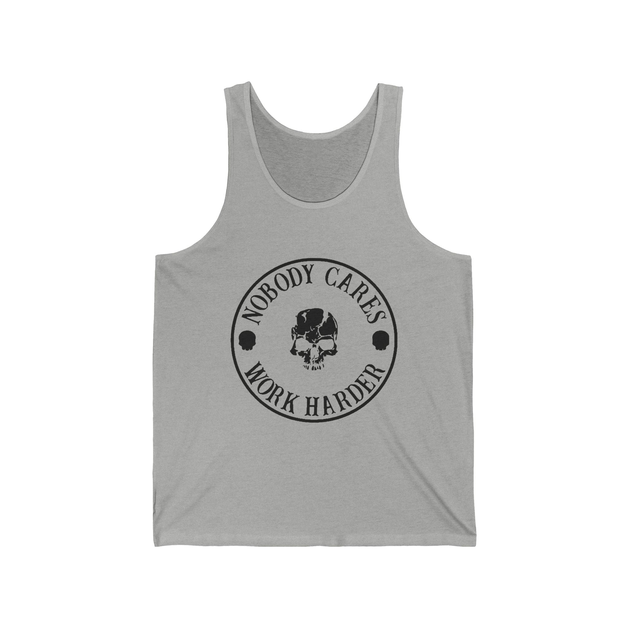 Nobody Cares, Work Harder Jersey Tank Design, Motivational Workout Top, Gym Apparel, Fitness Gift, Casual Summer Wear