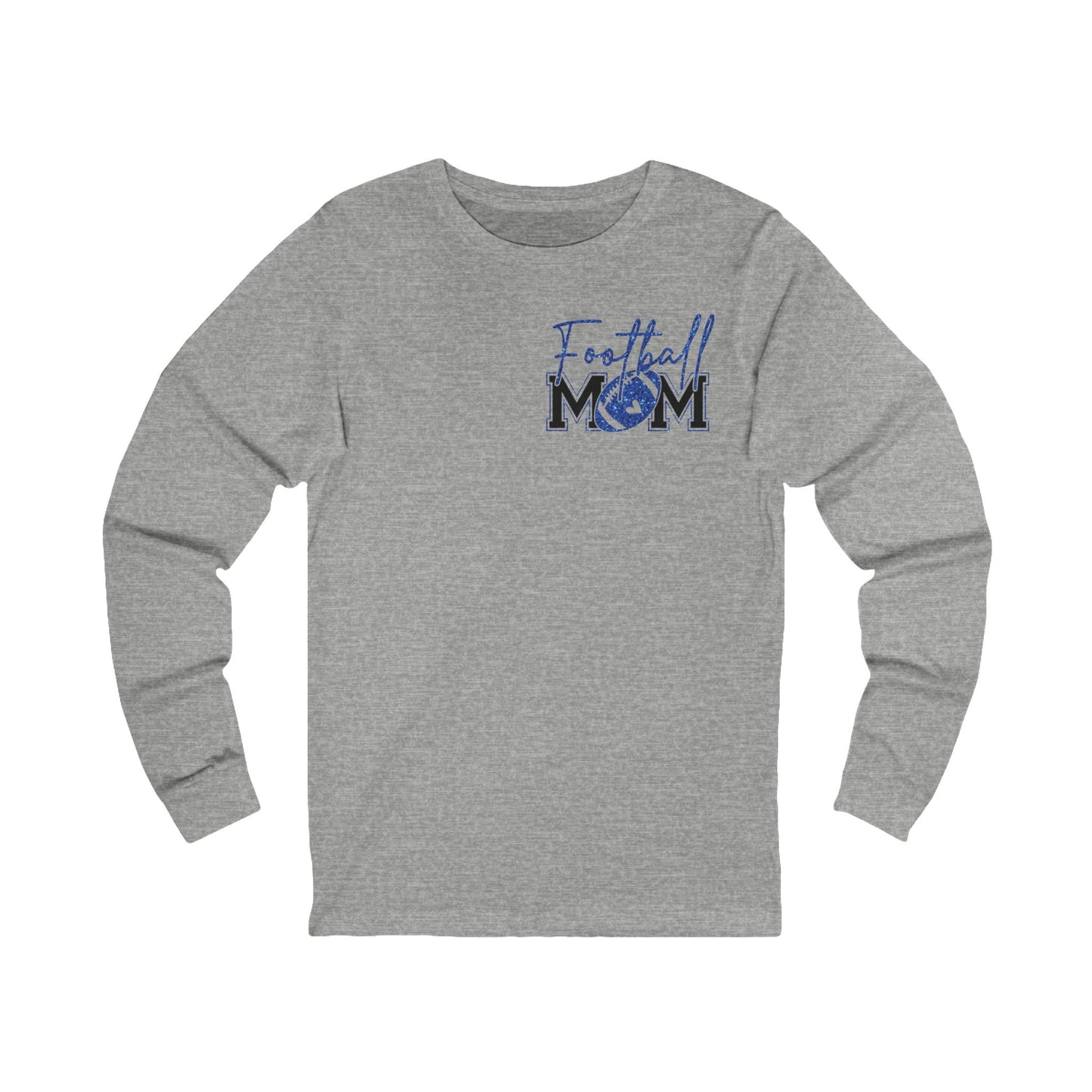 Football Mom Long Sleeve Tee, Blue Glitter Football Mom Shirt, Football Mom Shirt , Football , Football Mama , Football Shirt, Game Day