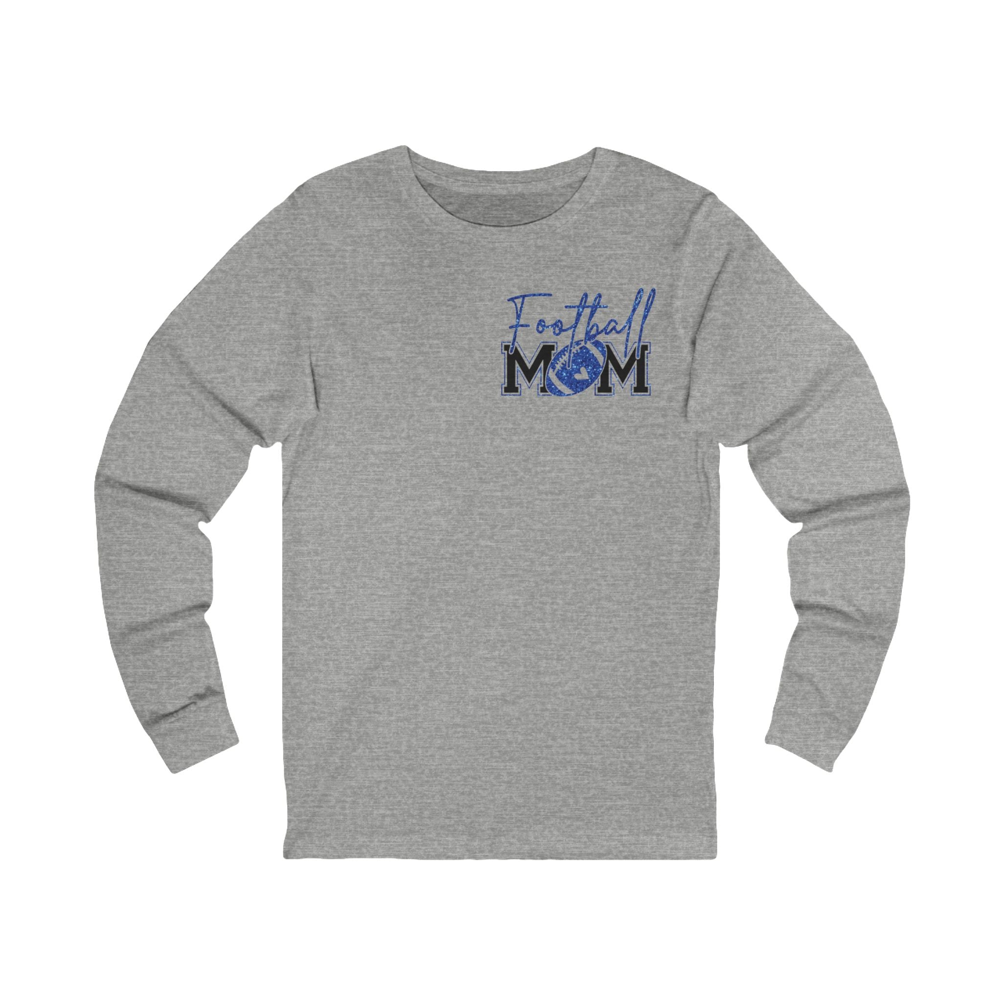 Football Mom Long Sleeve Tee, Blue Glitter Football Mom Shirt, Football Mom Shirt , Football , Football Mama , Football Shirt, Game Day
