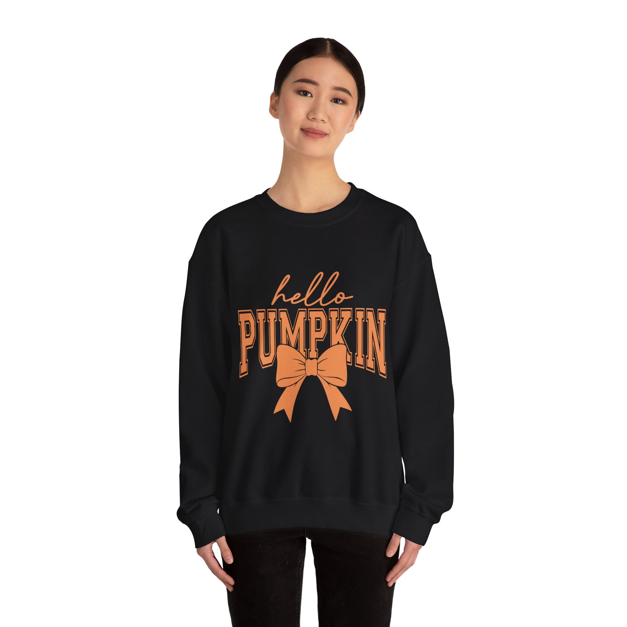Hello Pumpkin Sweatshirt | Autumn Crewneck for Fall, Halloween Cozy Wear, Gift for Pumpkin Lovers, Seasonal Apparel