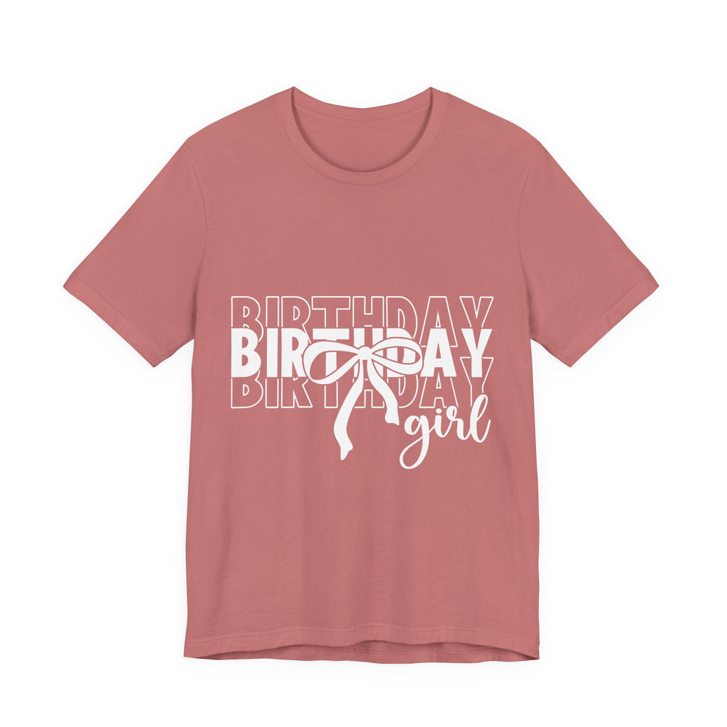 Birthday Girl T-Shirt Birthday Girl Shirt Preppy Coquette Bow Birthday Shirt Birthday Tee Who's the Birthday Girl Birthday time