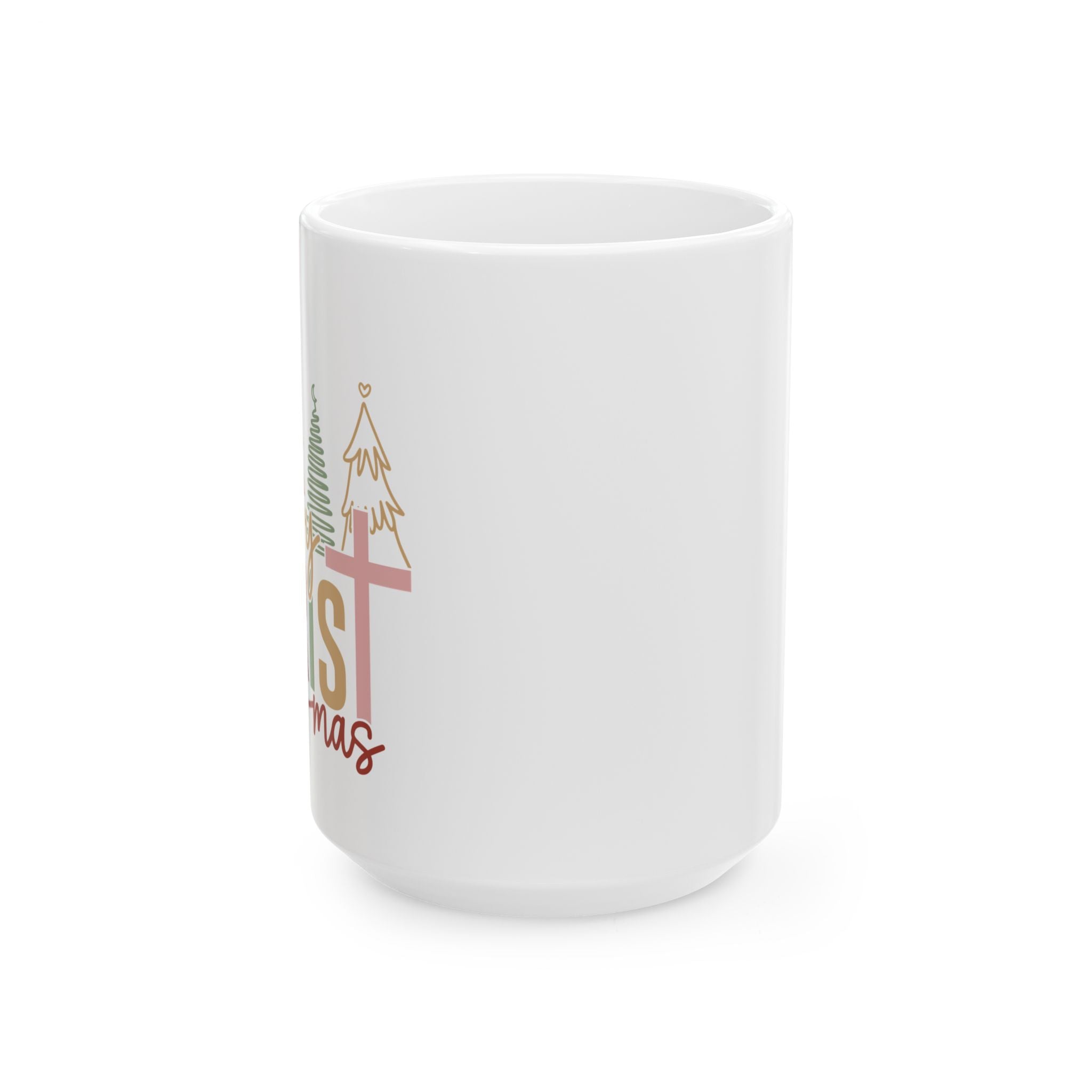 Christmas Tree Ceramic Mug, Cute Holiday Coffee Cup, Gifts for Her, Seasonal Drinkware, Merry Christmas Decor