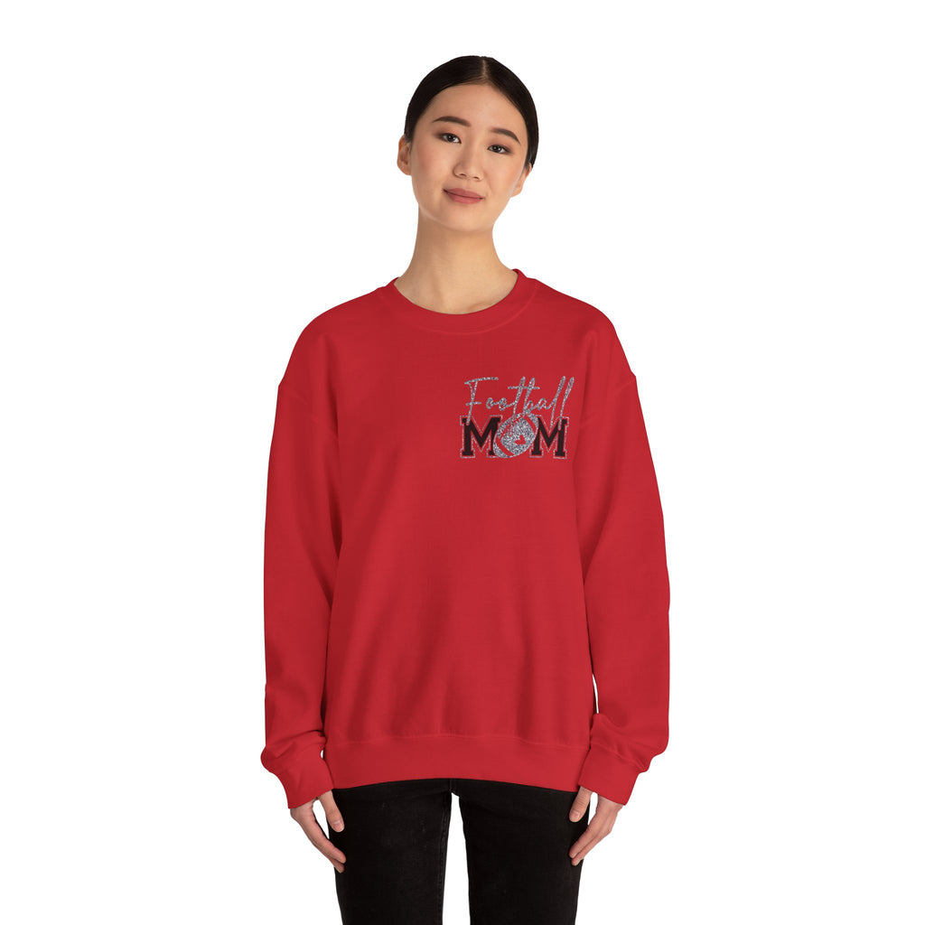 Football Mom Sweatshirt, Cozy Crewneck for Sports Moms, Gift for Football Season, Casual Wear, Game Day Outfit