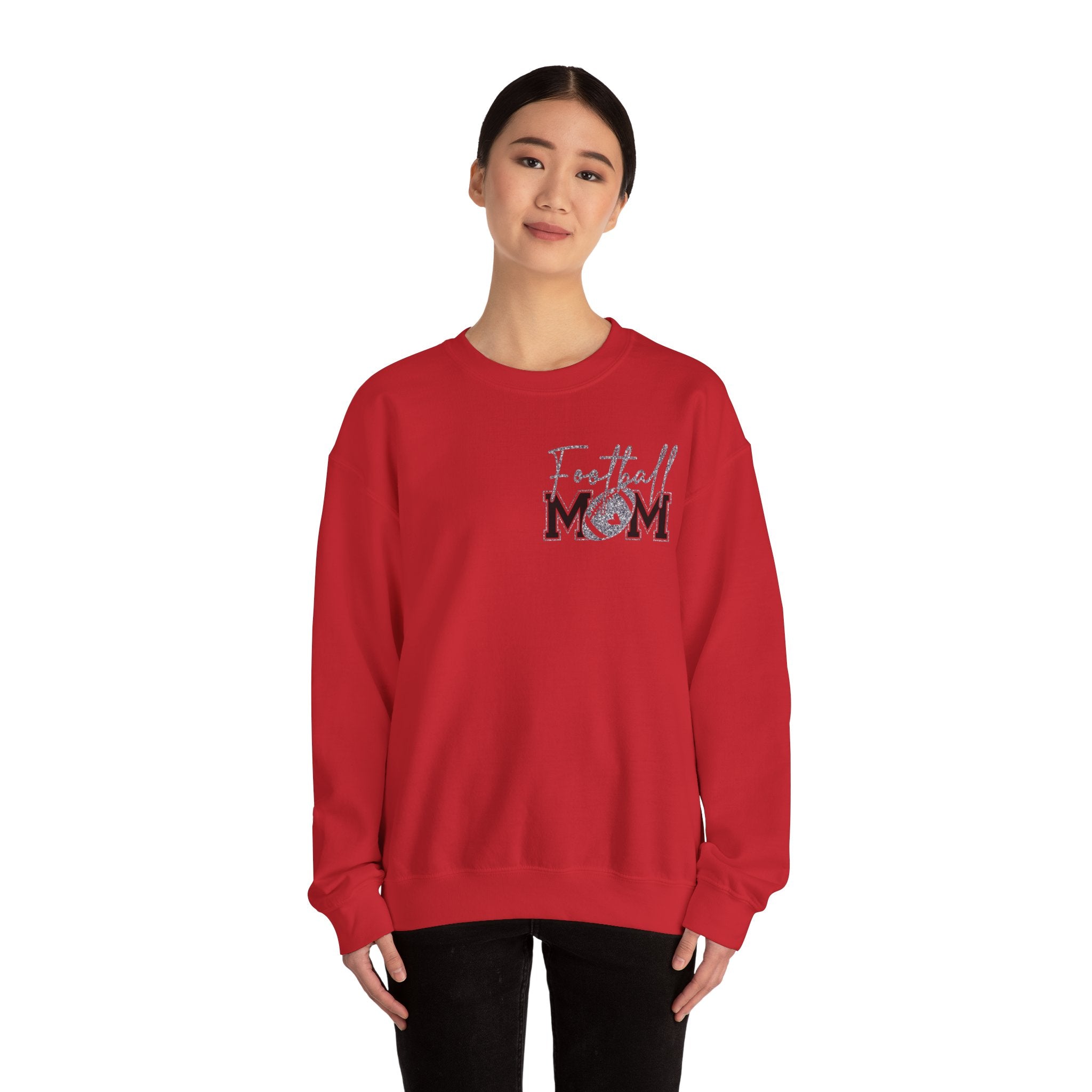 Football Mom Sweatshirt, Cozy Crewneck for Sports Moms, Gift for Football Season, Casual Wear, Game Day Outfit