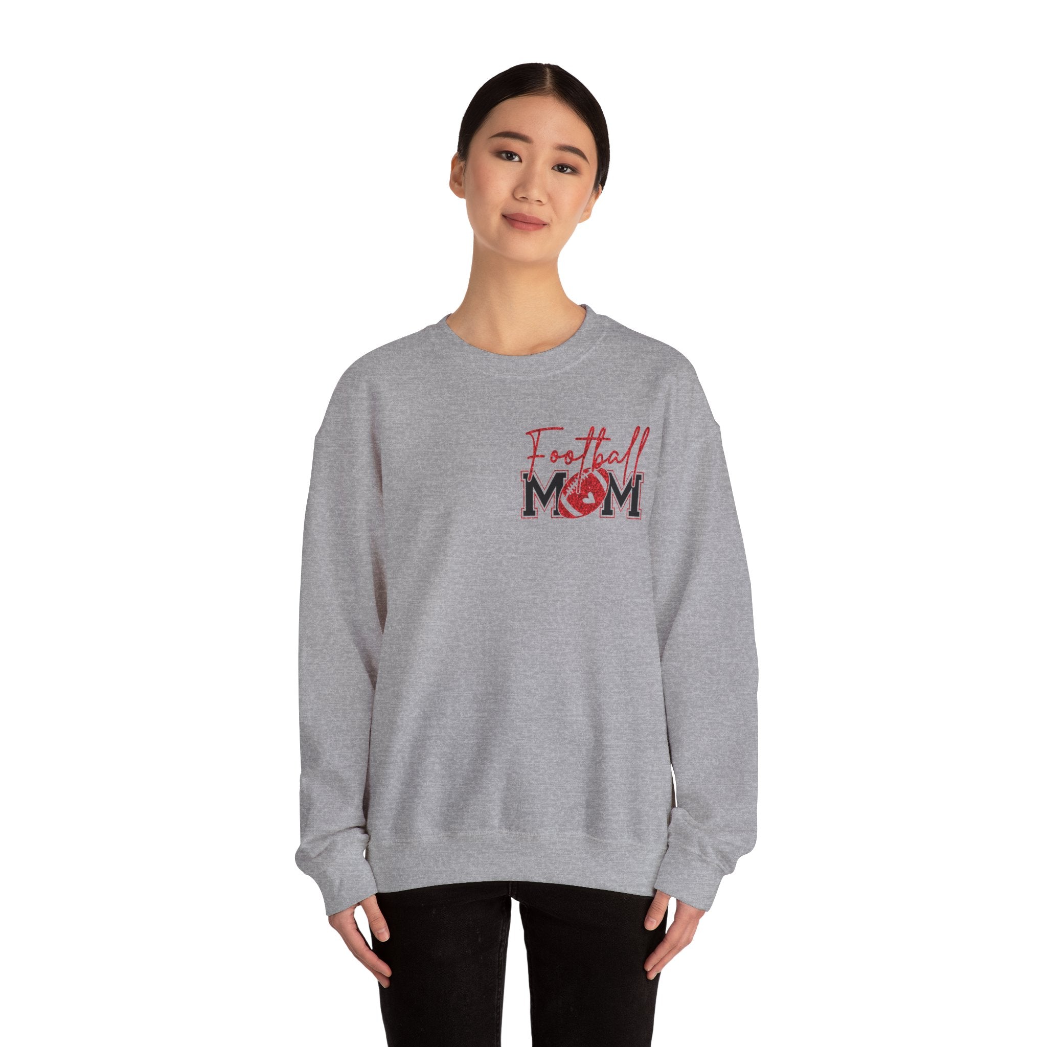 Football Mom Sweatshirt, Red Glitter Football Mom shirt, Football, Football Season, Football Mama, Football game Shirt, Game Day