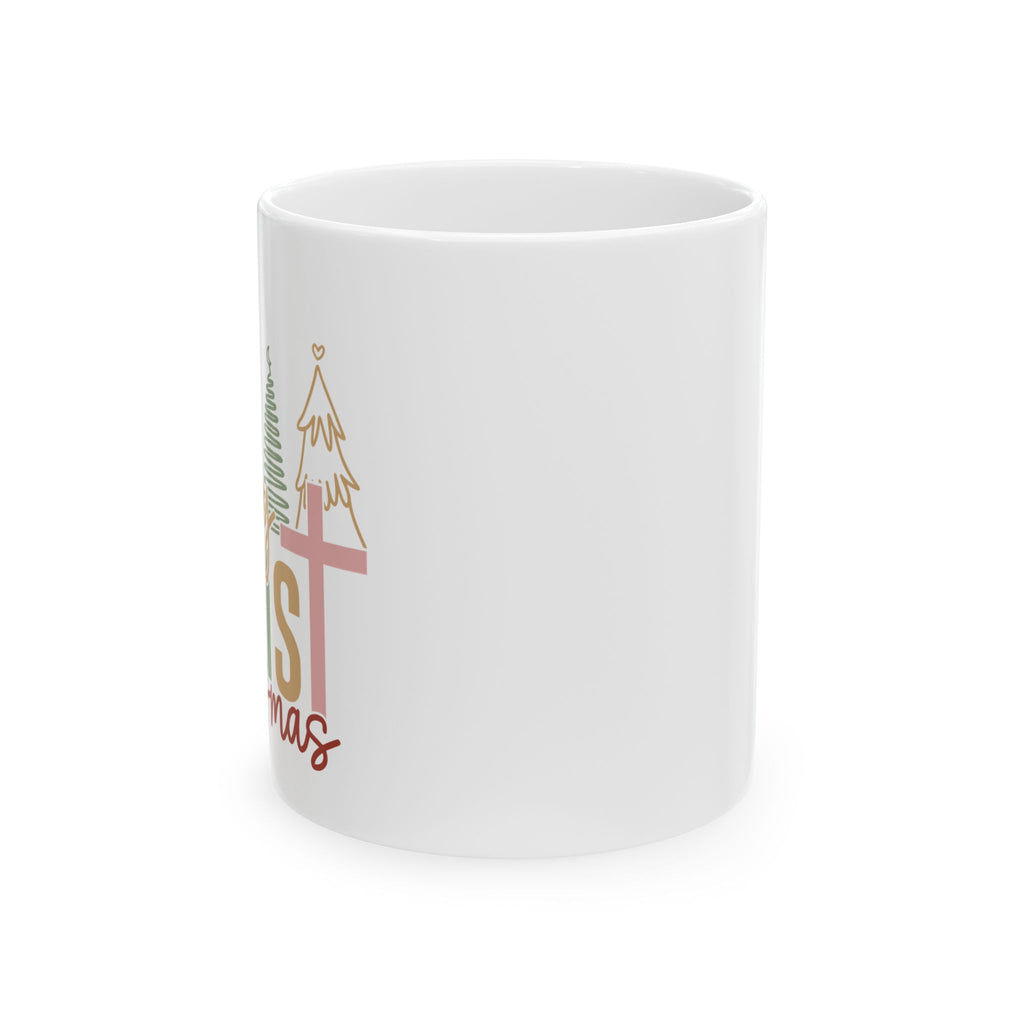 Christmas Tree Ceramic Mug, Cute Holiday Coffee Cup, Gifts for Her, Seasonal Drinkware, Merry Christmas Decor