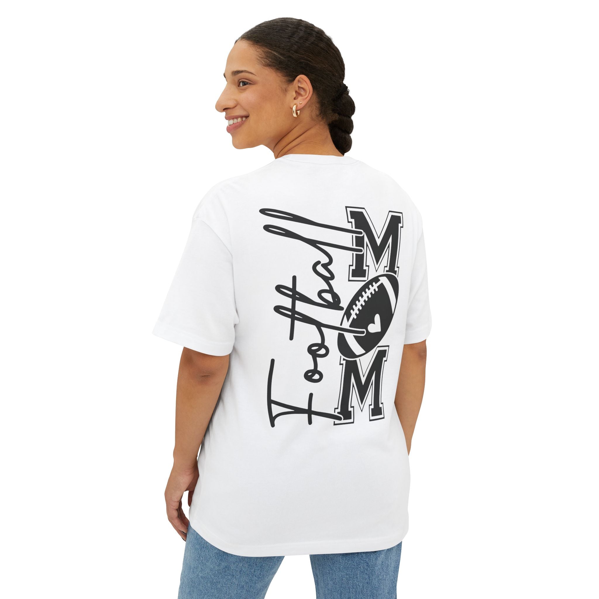 Football Mom Unisex Oversized Boxy Tee