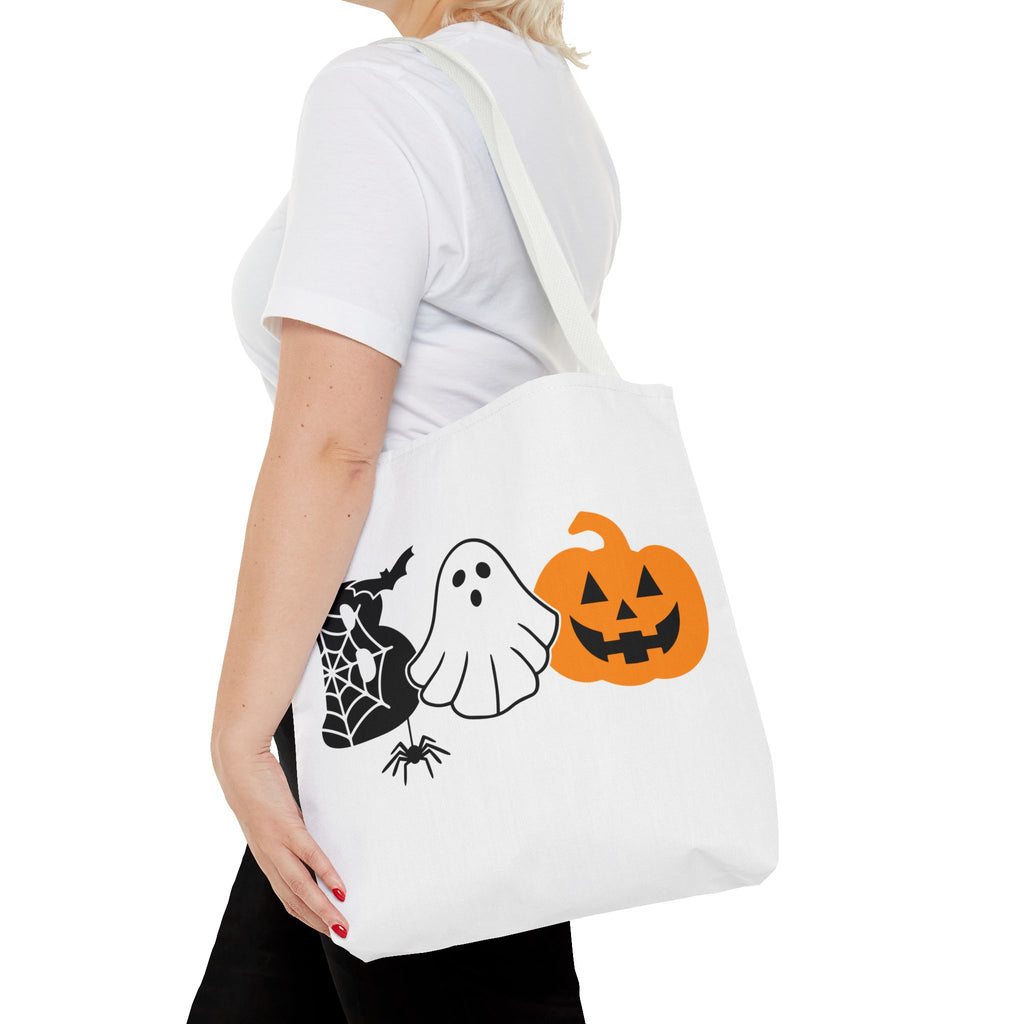 Halloween-Themed Tote Bag - Spooky Ghosts and Pumpkins Design, Perfect for Trick or Treating, Fall Festivals, and Daily Use, [...]