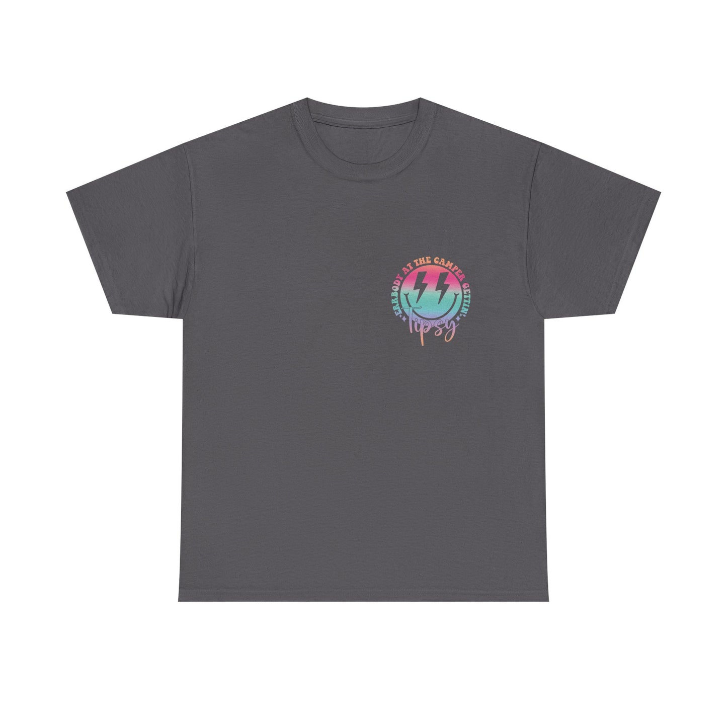 Errbody at the Camper Gettin' Tipsy Summer, Retro Summer Hello Summer Lake Retro Summer Designs Unisex Heavy Cotton Tee with Whimsical