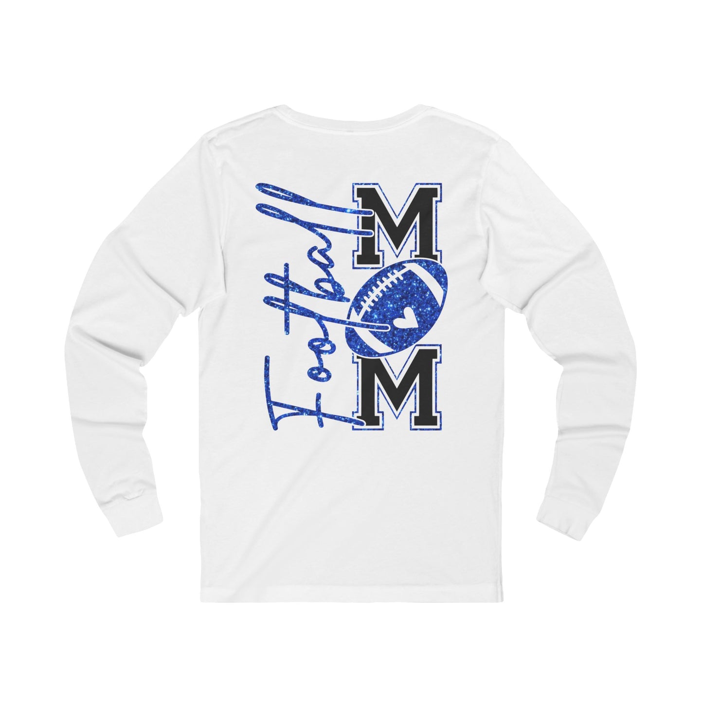 Football Mom Long Sleeve Tee, Blue Glitter Football Mom Shirt, Football Mom Shirt , Football , Football Mama , Football Shirt, Game Day