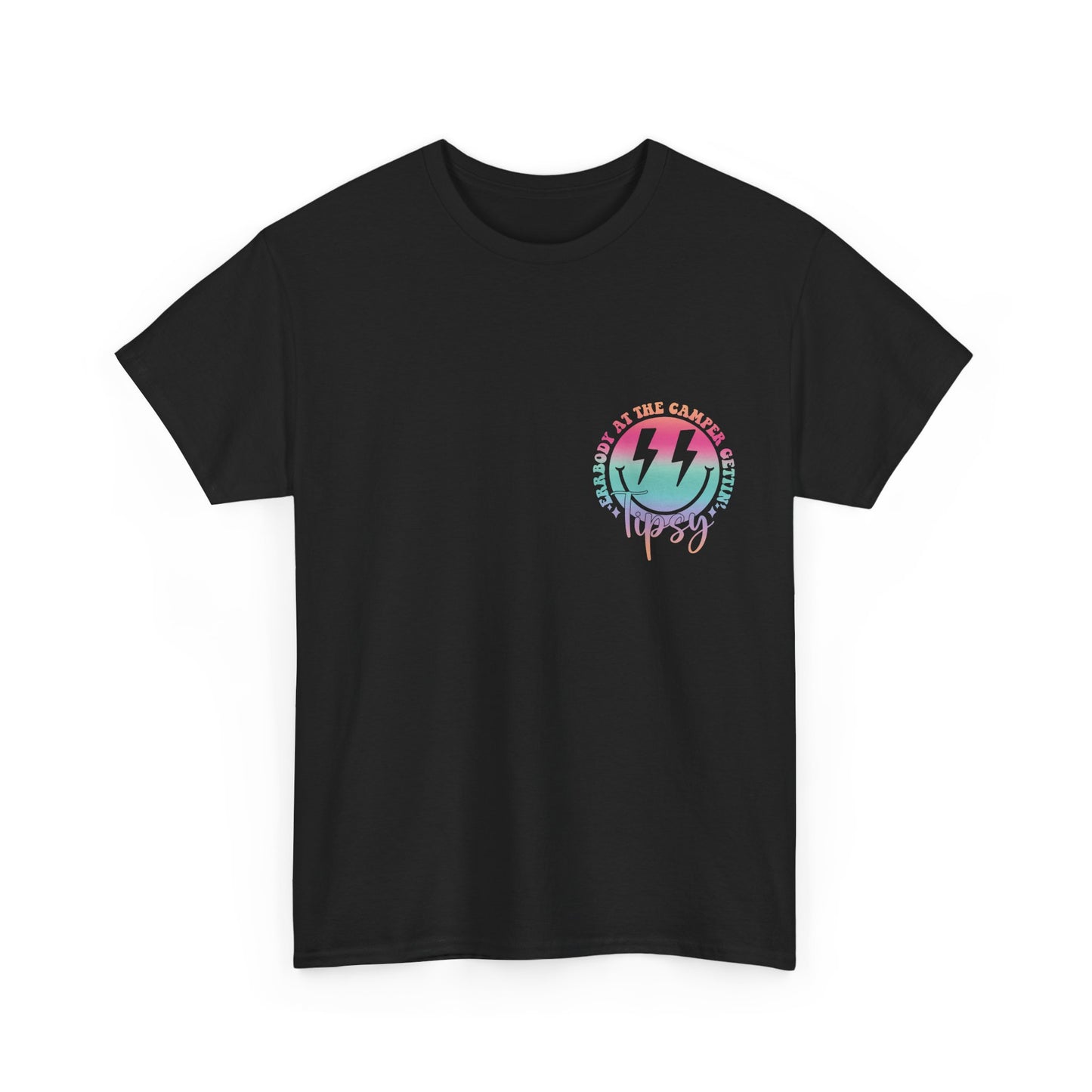 Errbody at the Camper Gettin' Tipsy Summer, Retro Summer Hello Summer Lake Retro Summer Designs Unisex Heavy Cotton Tee with Whimsical