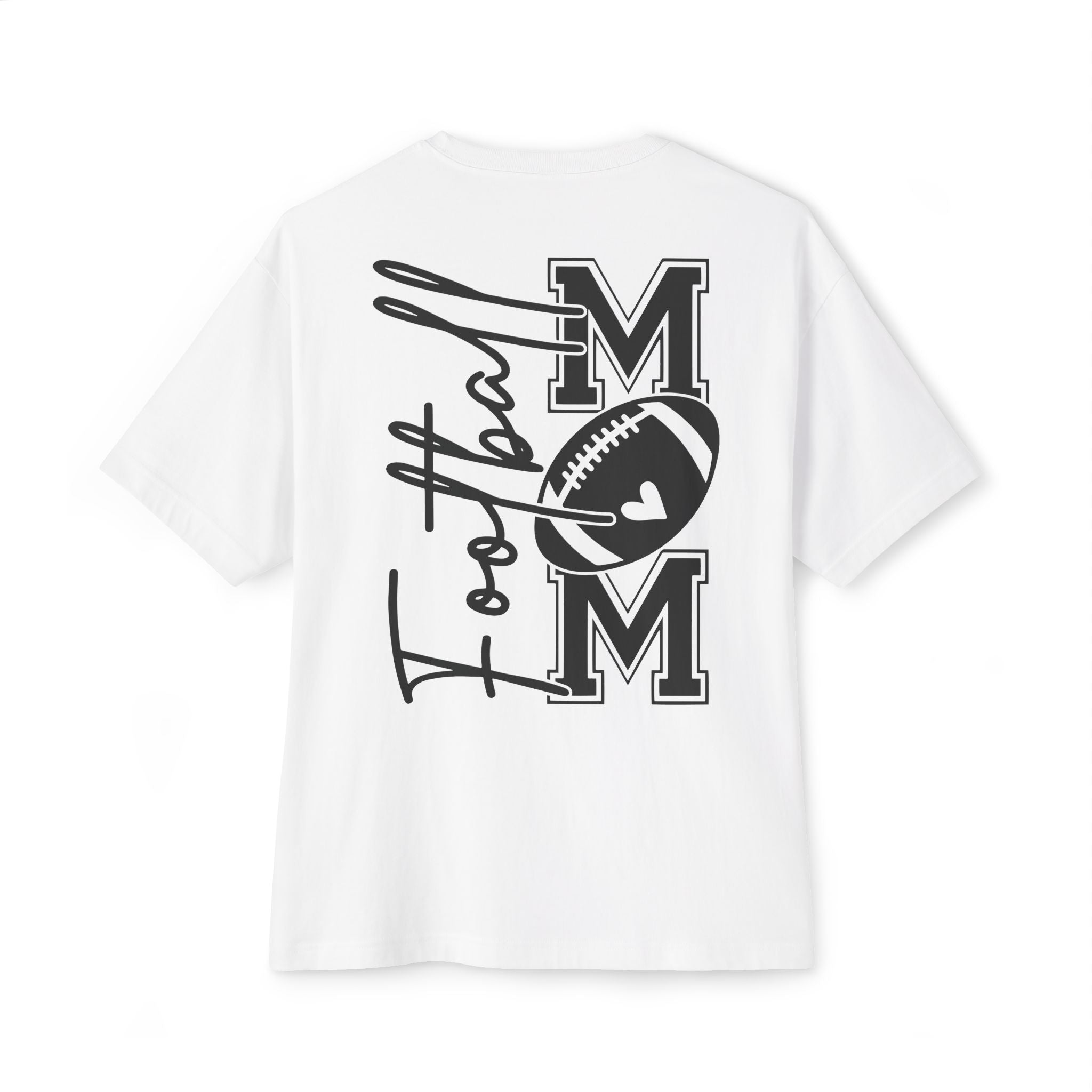 Football Mom Unisex Oversized Boxy Tee