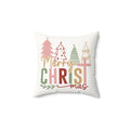 Merry Christmas Faux Suede Pillow | Cozy Holiday Decor, Christmas Gift, Seasonal Home Accent, Festive Cushion, Winter Decor