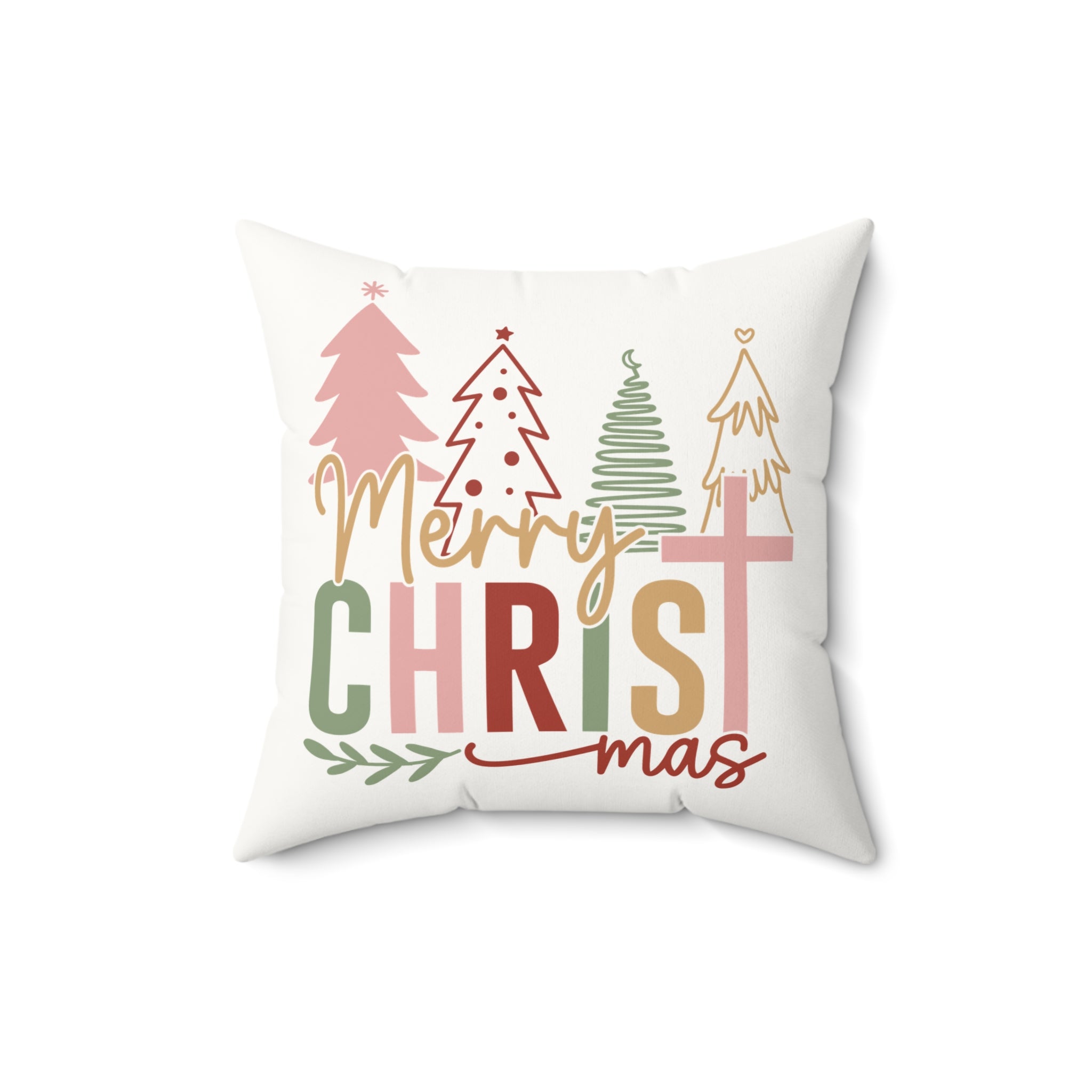 Merry Christmas Faux Suede Pillow | Cozy Holiday Decor, Christmas Gift, Seasonal Home Accent, Festive Cushion, Winter Decor