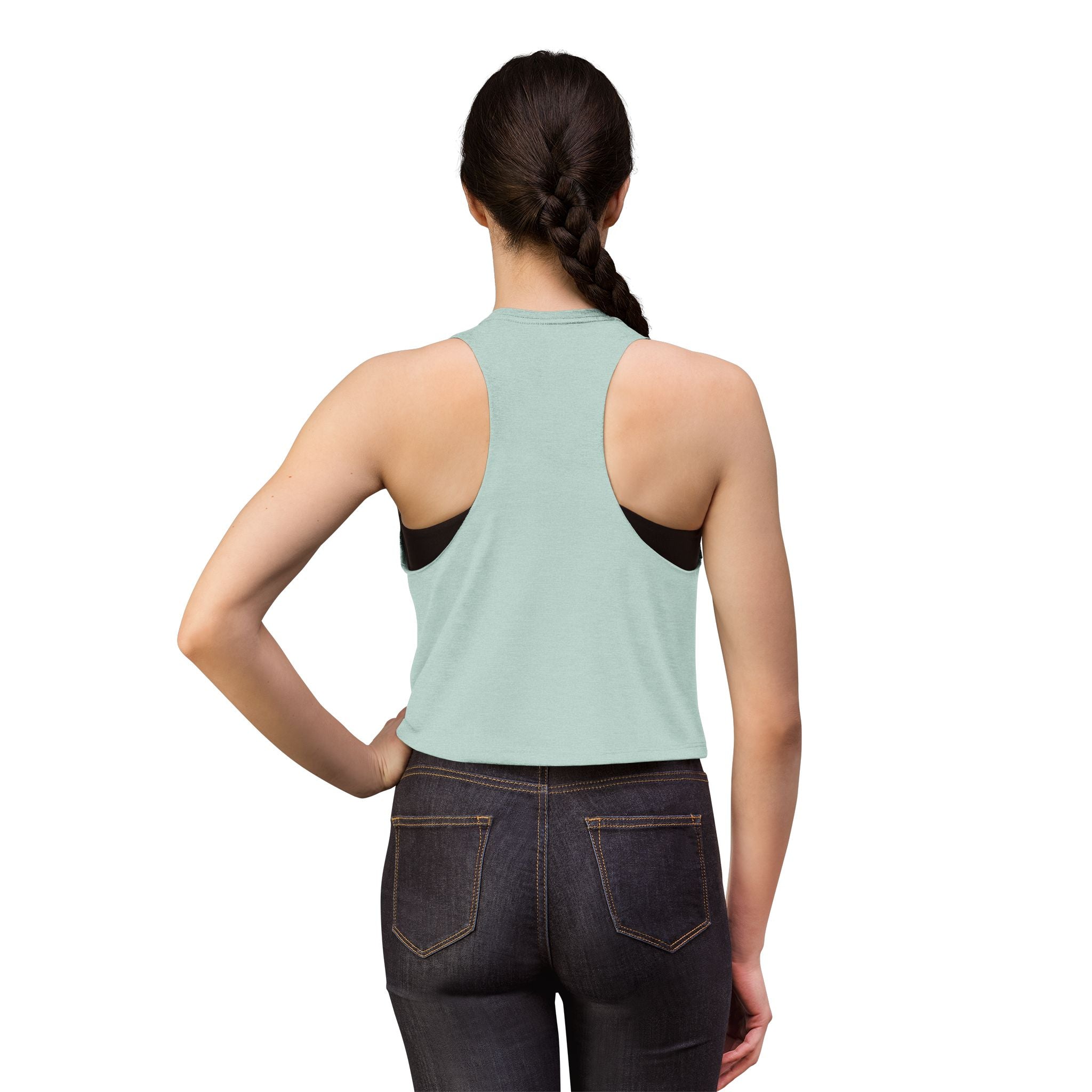 No Pacing Just Push crop top | Motivational Fitness Tank