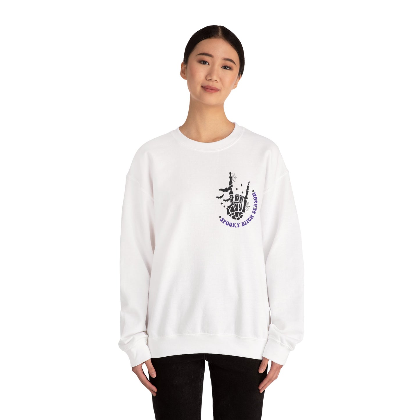 Spooky Season Crewneck Sweatshirt, Halloween Apparel, Unisex Sweatshirt, Cozy Fall Fashion, Gift for Her, Graphic Sweatshirt