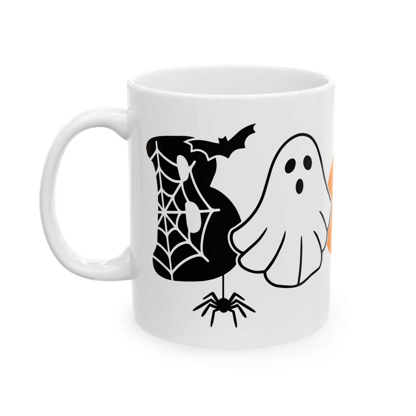 Halloween Ceramic Mug - Ghosts & Pumpkins Design, Spooky Coffee Cup, Fall Decor, Trick or Treat Mug, Halloween Gift