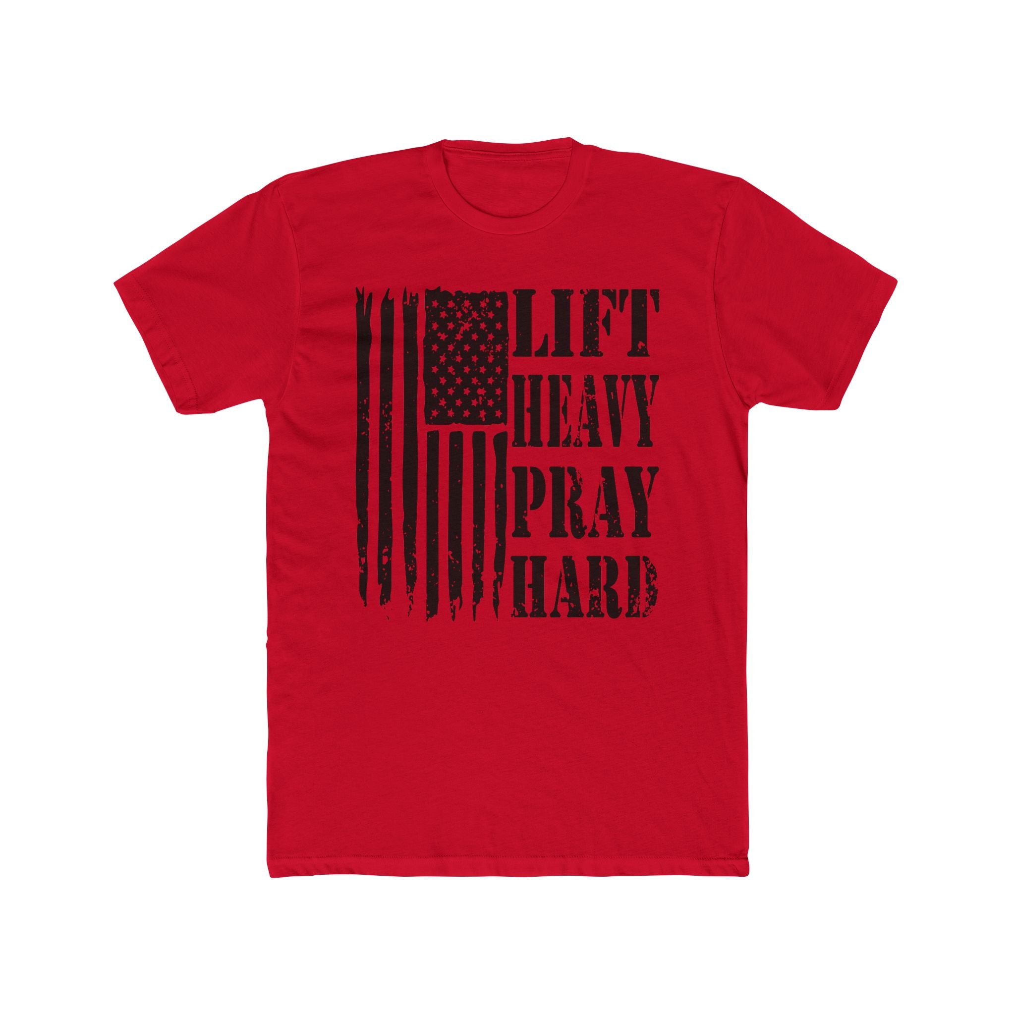 Lift Heavy Pray Hard Unisex Next Level 3600 Cotton Crew Tee, Inspirational Workout Shirt, Gym Apparel, Motivational T-Shirt