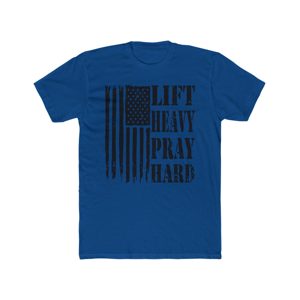Lift Heavy Pray Hard Unisex Next Level 3600 Cotton Crew Tee, Inspirational Workout Shirt, Gym Apparel, Motivational T-Shirt