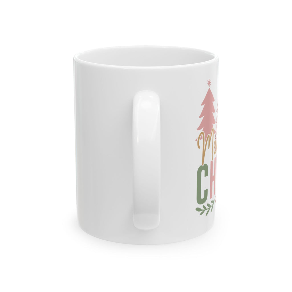 Christmas Tree Ceramic Mug, Cute Holiday Coffee Cup, Gifts for Her, Seasonal Drinkware, Merry Christmas Decor