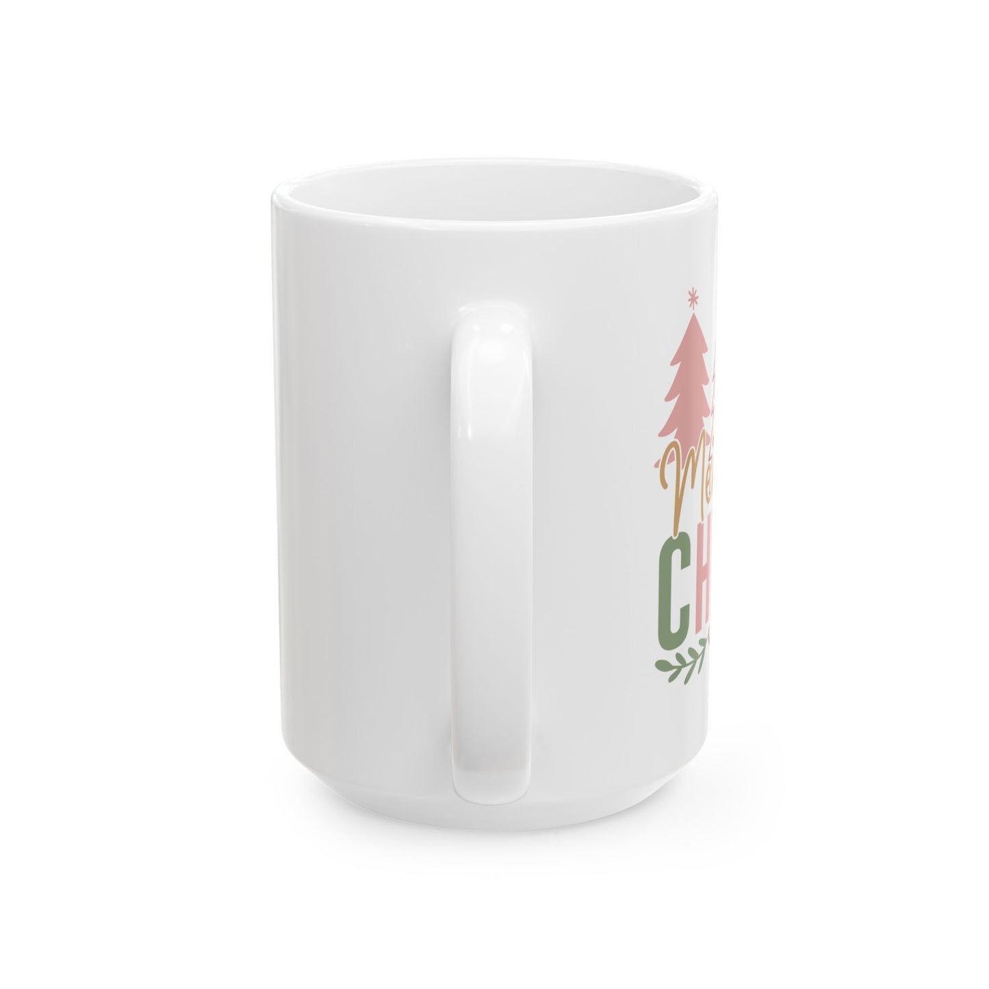 Christmas Tree Ceramic Mug, Cute Holiday Coffee Cup, Gifts for Her, Seasonal Drinkware, Merry Christmas Decor