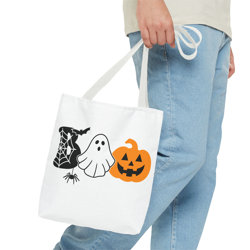 Halloween-Themed Tote Bag - Spooky Ghosts and Pumpkins Design, Perfect for Trick or Treating, Fall Festivals, and Daily Use, [...]