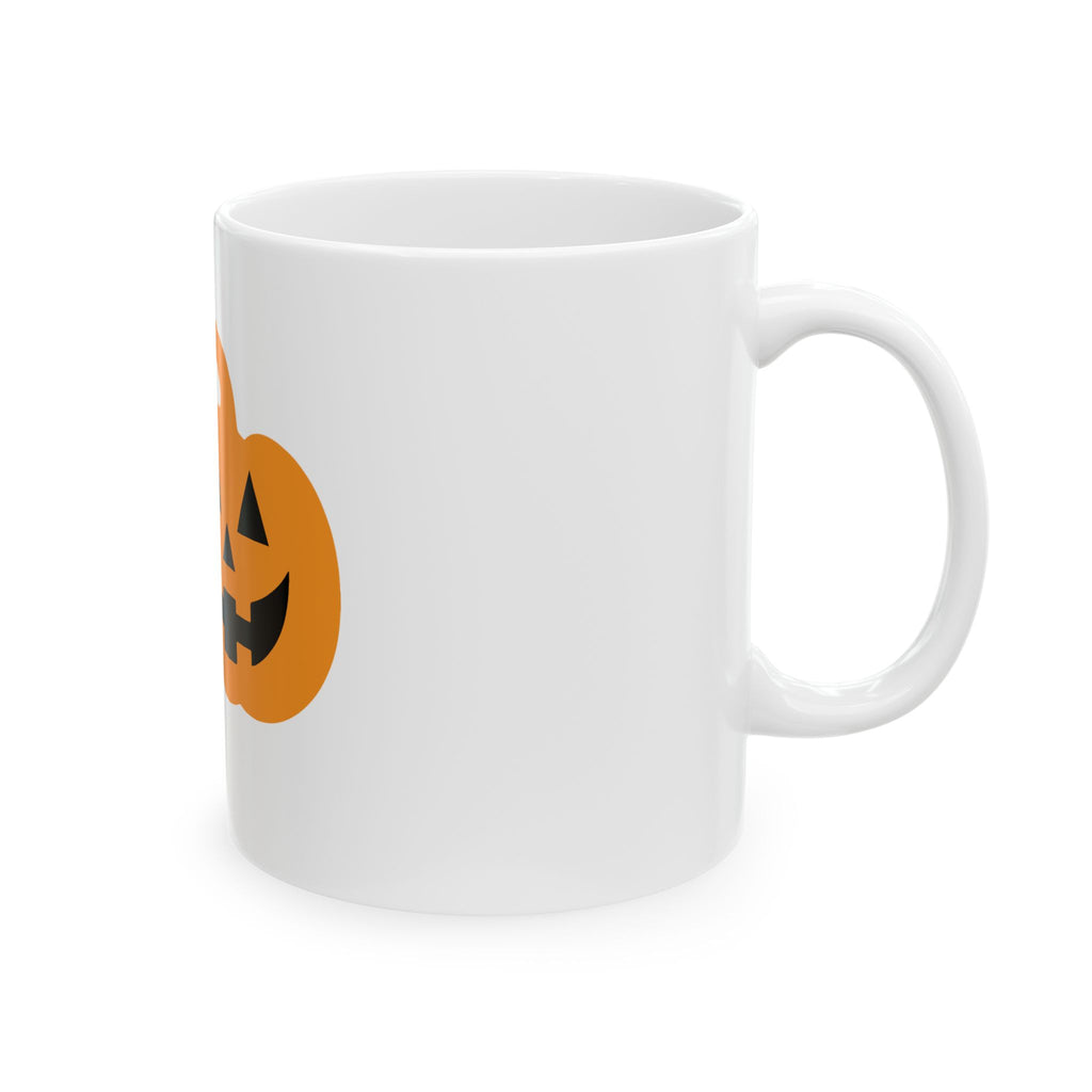Halloween Ceramic Mug - Ghosts & Pumpkins Design, Spooky Coffee Cup, Fall Decor, Trick or Treat Mug, Halloween Gift