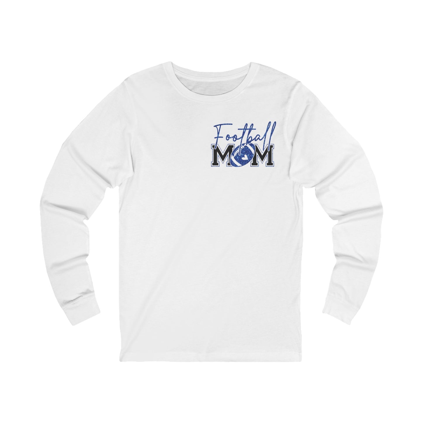 Football Mom Long Sleeve Tee, Blue Glitter Football Mom Shirt, Football Mom Shirt , Football , Football Mama , Football Shirt, Game Day