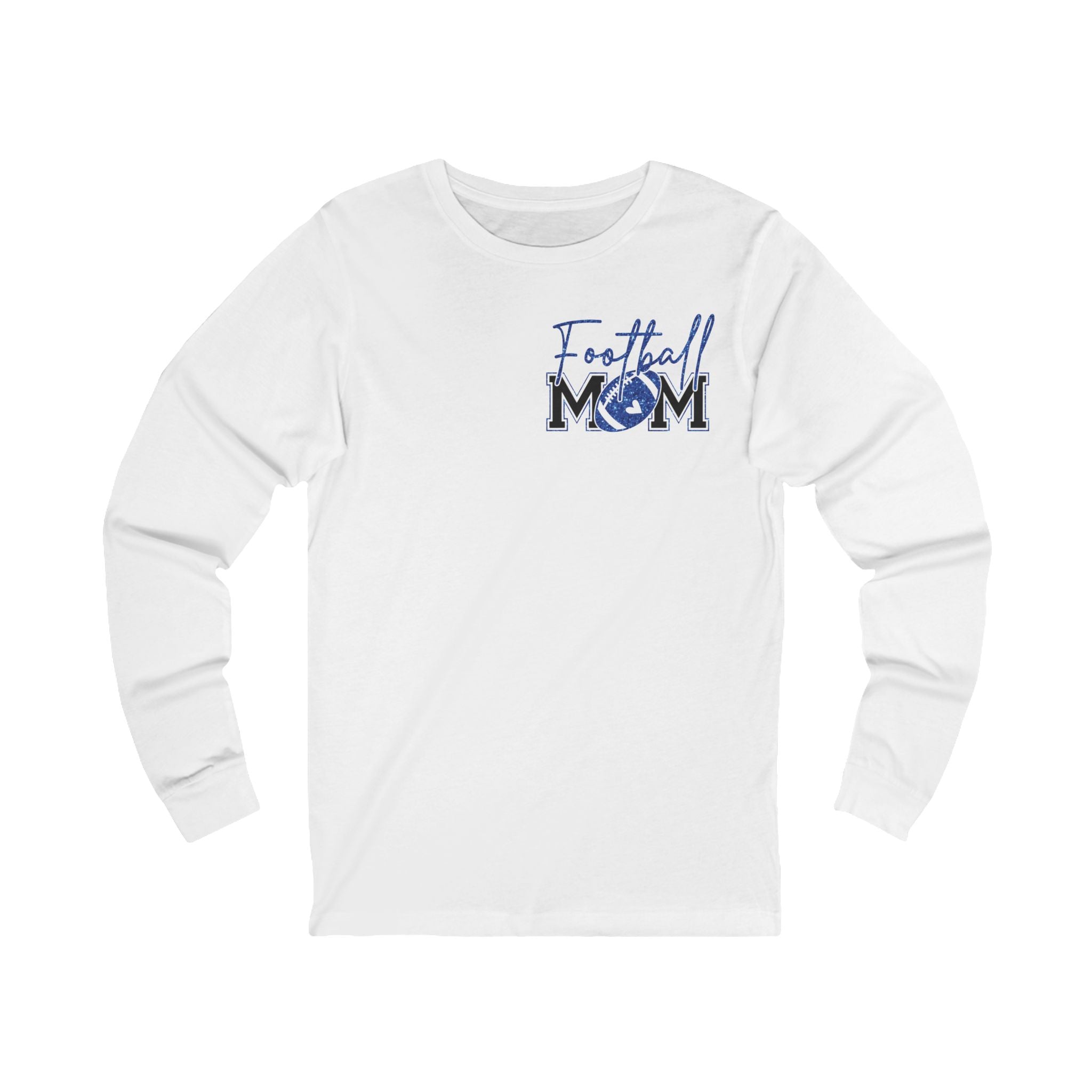 Football Mom Long Sleeve Tee, Blue Glitter Football Mom Shirt, Football Mom Shirt , Football , Football Mama , Football Shirt, Game Day