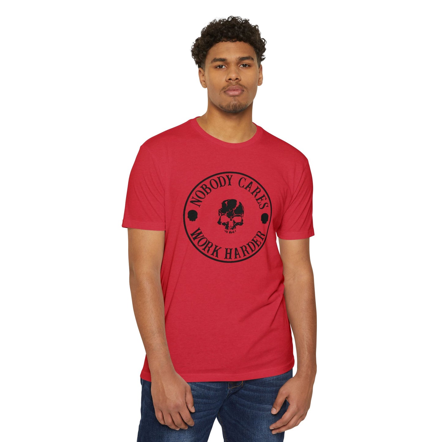 Nobody Cares, Work Harder Next Level 6200 Graphic Tee, Casual Wear, Gift for Friends, Workouts, Streetwear
