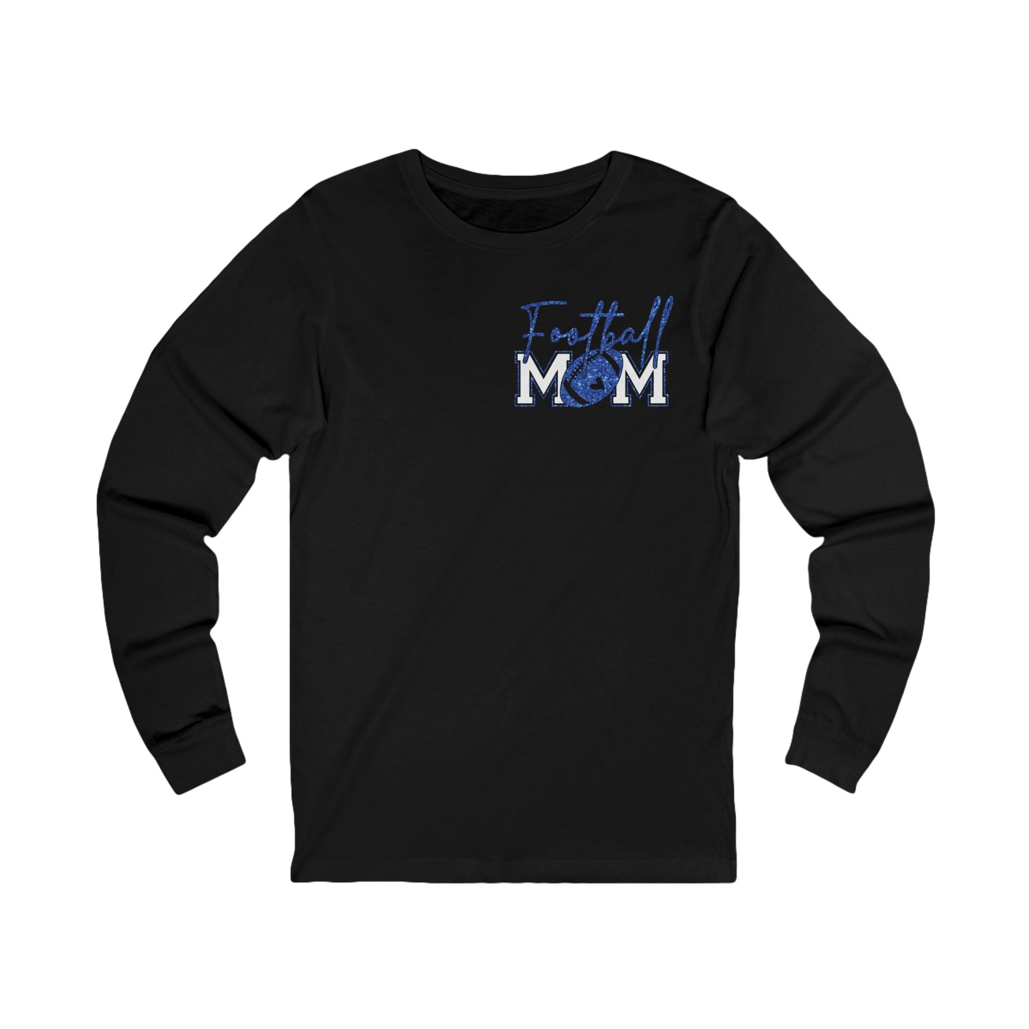Football Mom Long Sleeve Tee, Blue Glitter Football Mom Shirt, Football Mom Shirt , Football , Football Mama , Football Shirt, Game Day