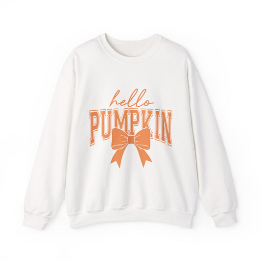 Hello Pumpkin Sweatshirt | Autumn Crewneck for Fall, Halloween Cozy Wear, Gift for Pumpkin Lovers, Seasonal Apparel