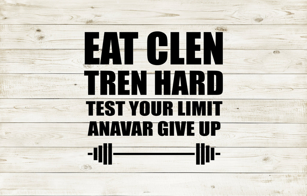 Eat Clen Tren Hard SVG Workout girl T-shirt Design PNG SVG Digital File Instant Download