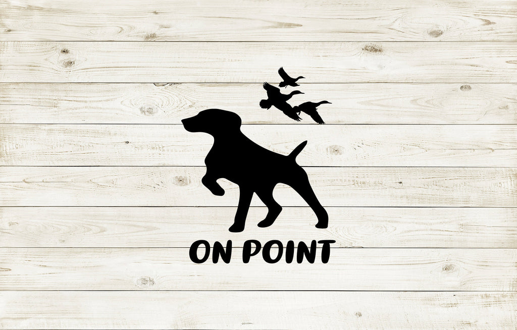 German Shorthaired Pointer On Point Duck Hunting SVG Car Decal T-shirt PNG DTF Digital File