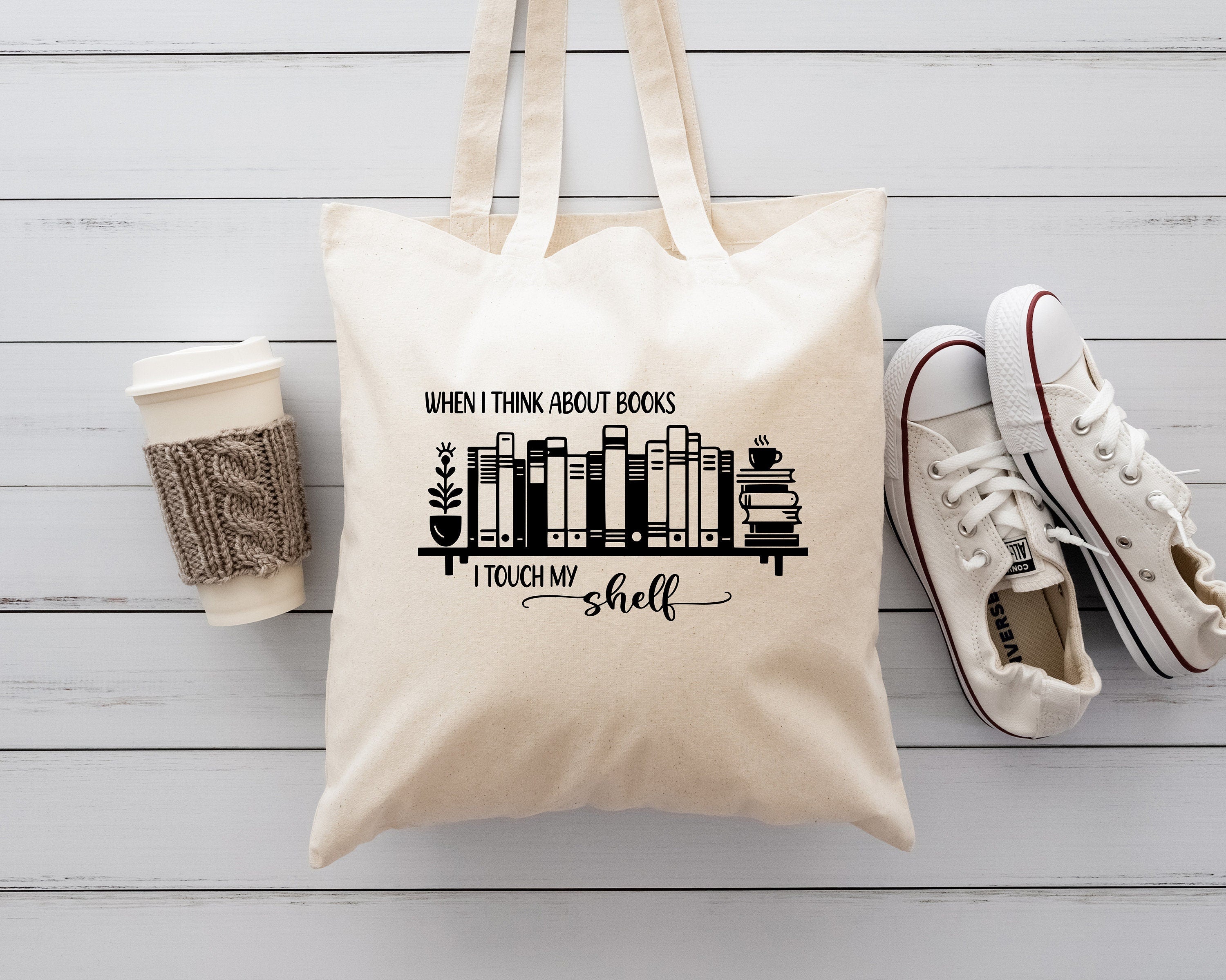 When I Think About Books I Touch my Shelf SVG Smutty Books png Cup Decal Shirt Design Cricut Cameo Silhouette PNG SVG Digital File