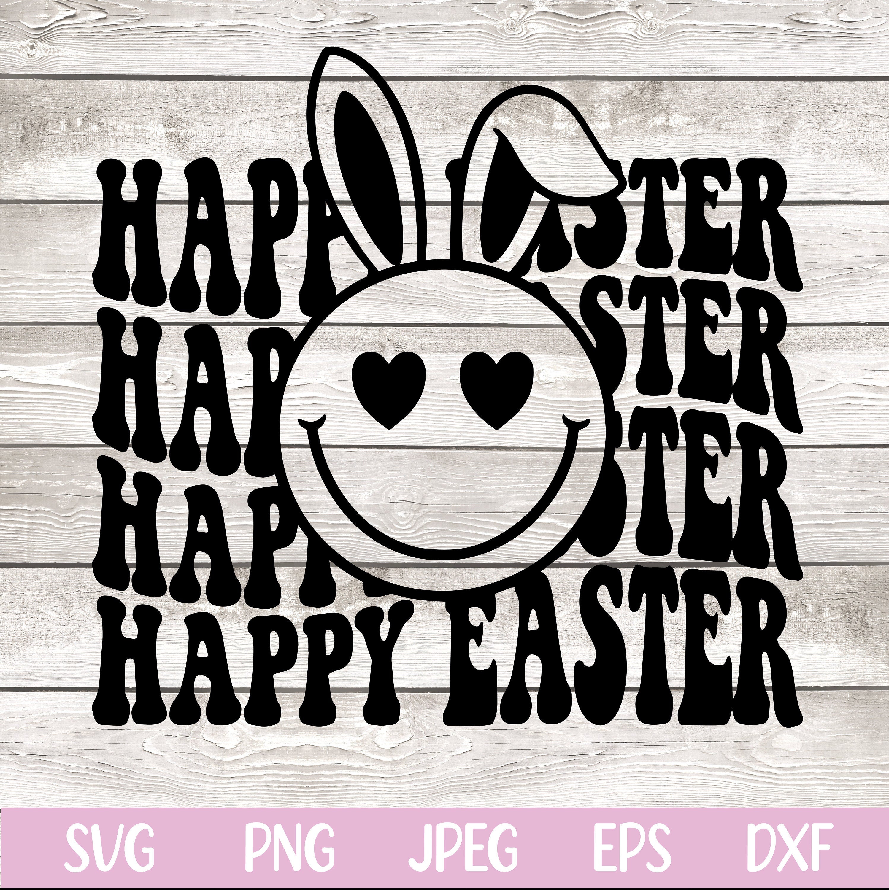 Happy Easter SVG PNG, Retro Easter Svg, Bunny Svg, Kids Easter Svg, Easter Shirt Svg, Easter Svg, Easter Squad Svg, Easter Bunny Svg