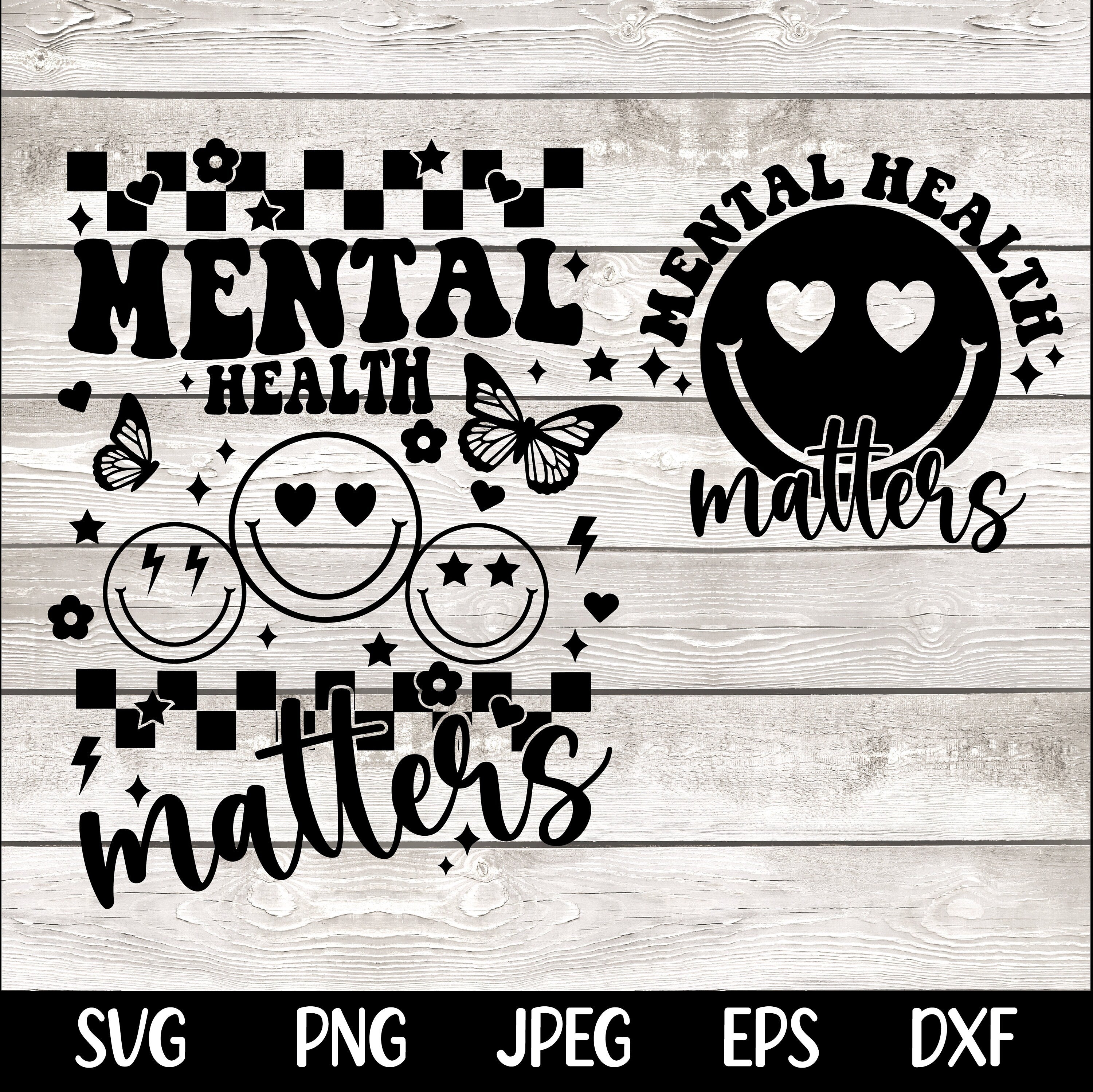 Mental Health Matters SVG PNG, Mental Health Awareness Svg, Positive Svg, You Matter Svg, Be Kind Svg, Mental Health Svg, Self Love Svg