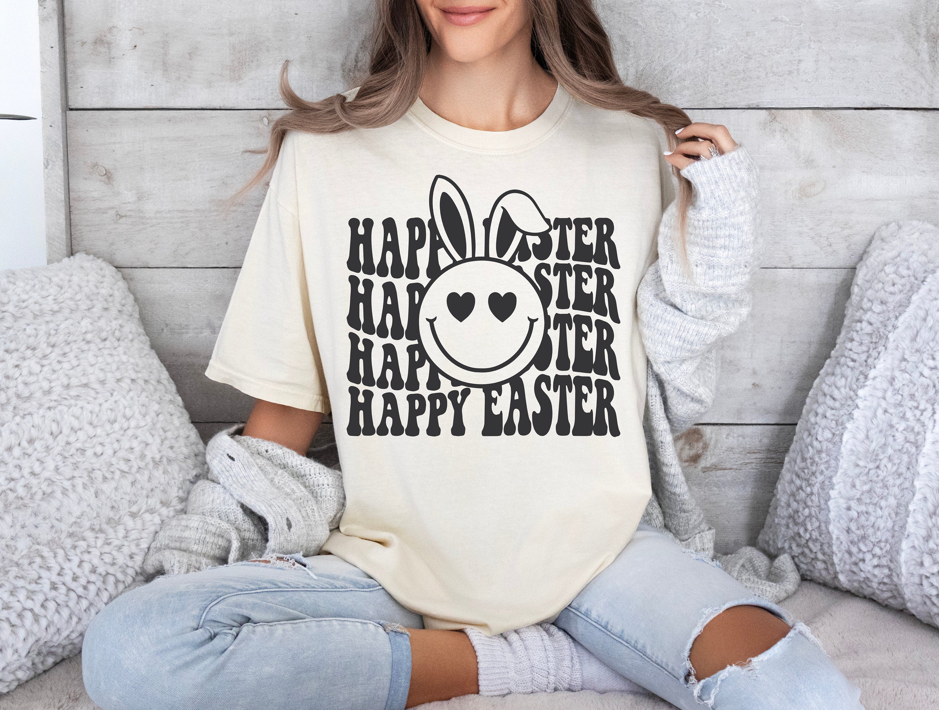 Happy Easter SVG PNG, Retro Easter Svg, Bunny Svg, Kids Easter Svg, Easter Shirt Svg, Easter Svg, Easter Squad Svg, Easter Bunny Svg