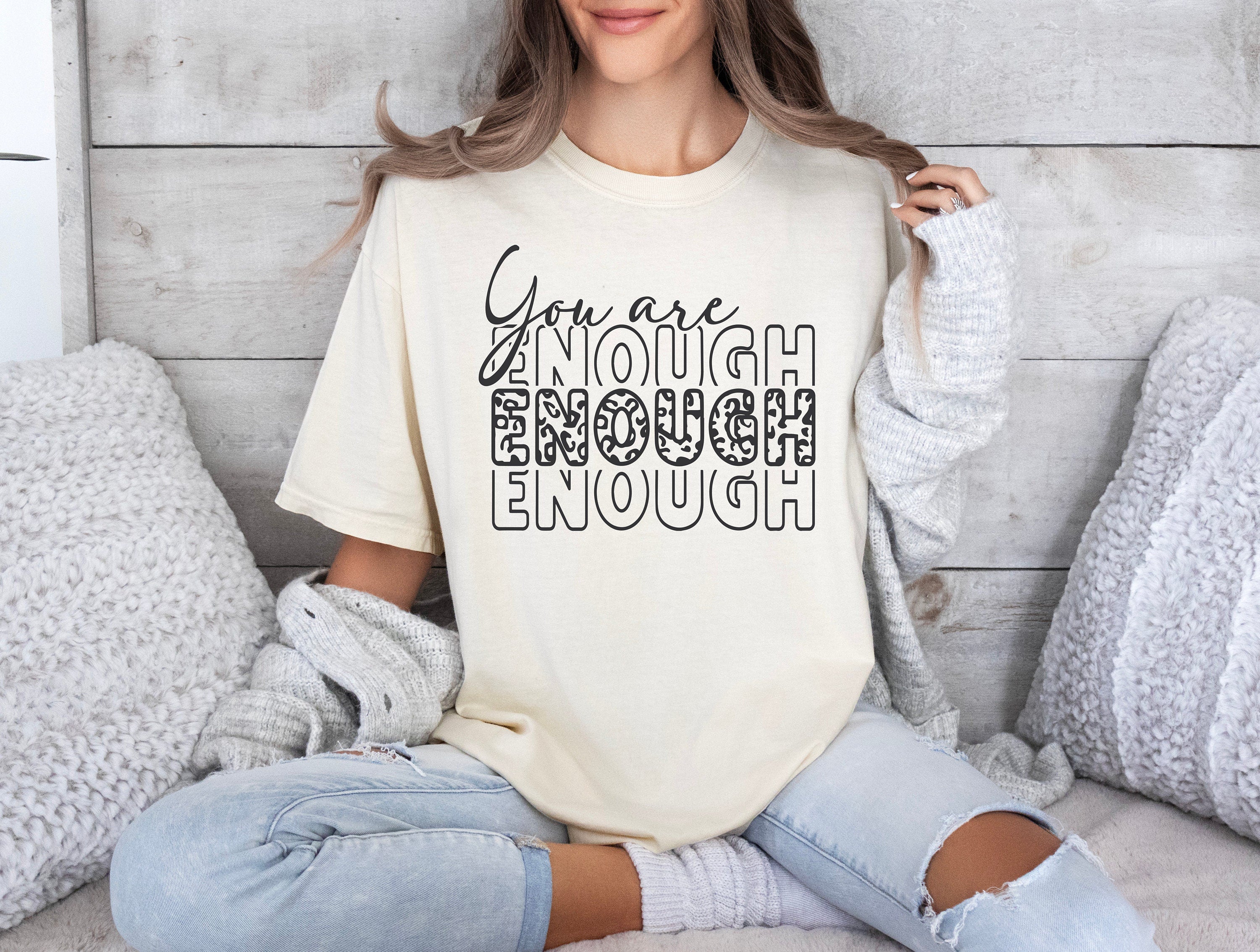 You Are Enough SVG You Are Enough PNG Cut File Inspirational png Motivational svg Self Love jpeg eps dfx Digital File