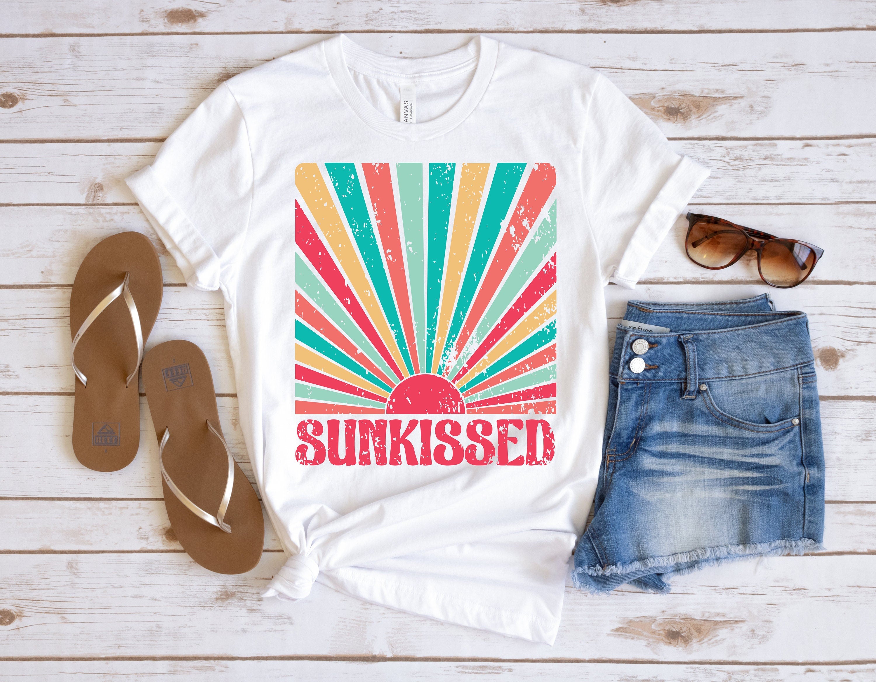 Sunkissed Svg Png, Vintage Retro Beach svg Summer Svg Png, Sunshine on My Mind Svg Png Sunshine State Of Mind Svg Trendy Svg Sublimation