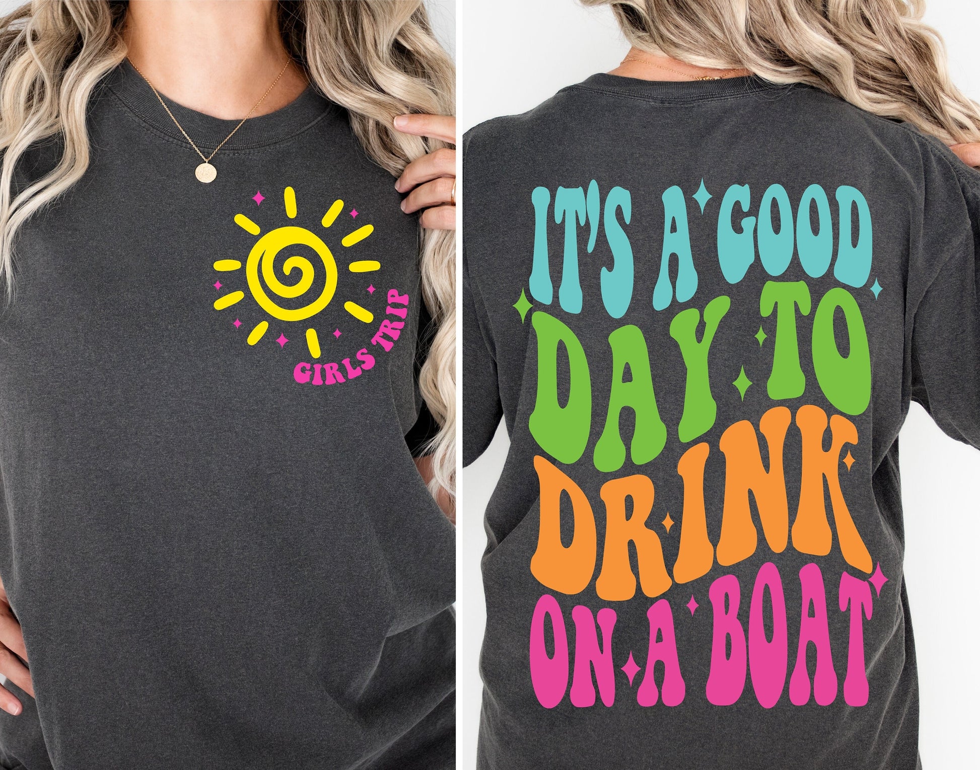 Girls Trip SVG PNG Its a Good Day to Drink on a Boat svg png Cruise shirt svg Summer svg Retro Summer svg Sublimation Design Download