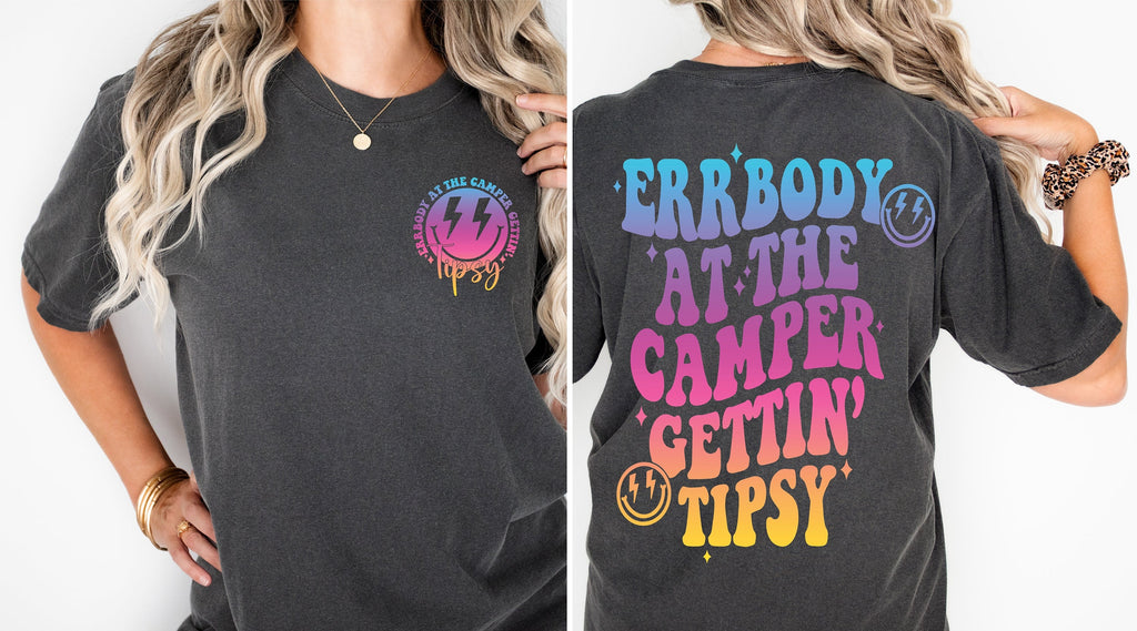Errbody at the Camper Gettin' Tipsy PNG Summer png, Retro Summer png Hello Summer png Lake png Retro Summer Sublimation Designs download