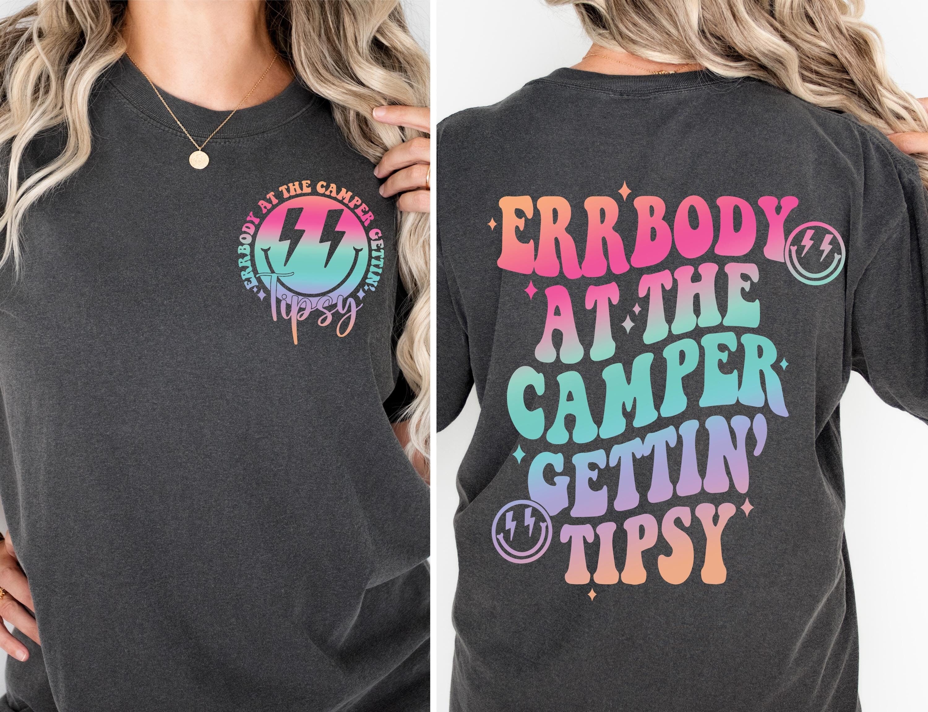 Errbody at the Camper Gettin' Tipsy PNG Summer png, Retro Summer png Hello Summer png Lake png Retro Summer Sublimation Designs download