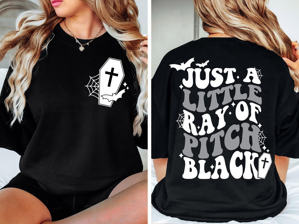 Just A Little Ray Of Pitch Black SVG PNG, Halloween Svg, Halloween Png, witch svg, halloween shirt svg, retro halloween png, Spooky Season