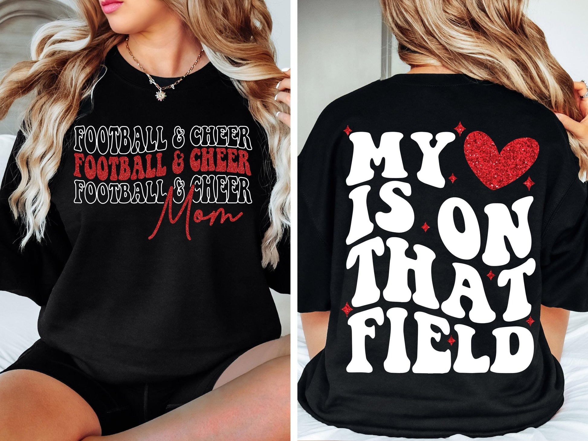 Football And Cheer Mom SVG PNG, Football Mom Png svg, Cheer Mom Shirt Svg png, Football Svg, Cheer Mom Svg, Football Shirt Svg, Game Day