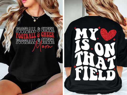 Football And Cheer Mom SVG PNG, Football Mom Png svg, Cheer Mom Shirt Svg png, Football Svg, Cheer Mom Svg, Football Shirt Svg, Game Day