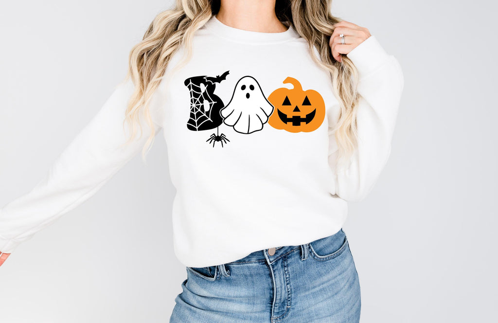 Boo SVG PNG, Halloween Svg, Halloween Png Ghost Svg, Spooky Svg, Pumpkin Svg, Spider Web Svg, Bat Svg, Png, Svg File for Cricut, Sublimation